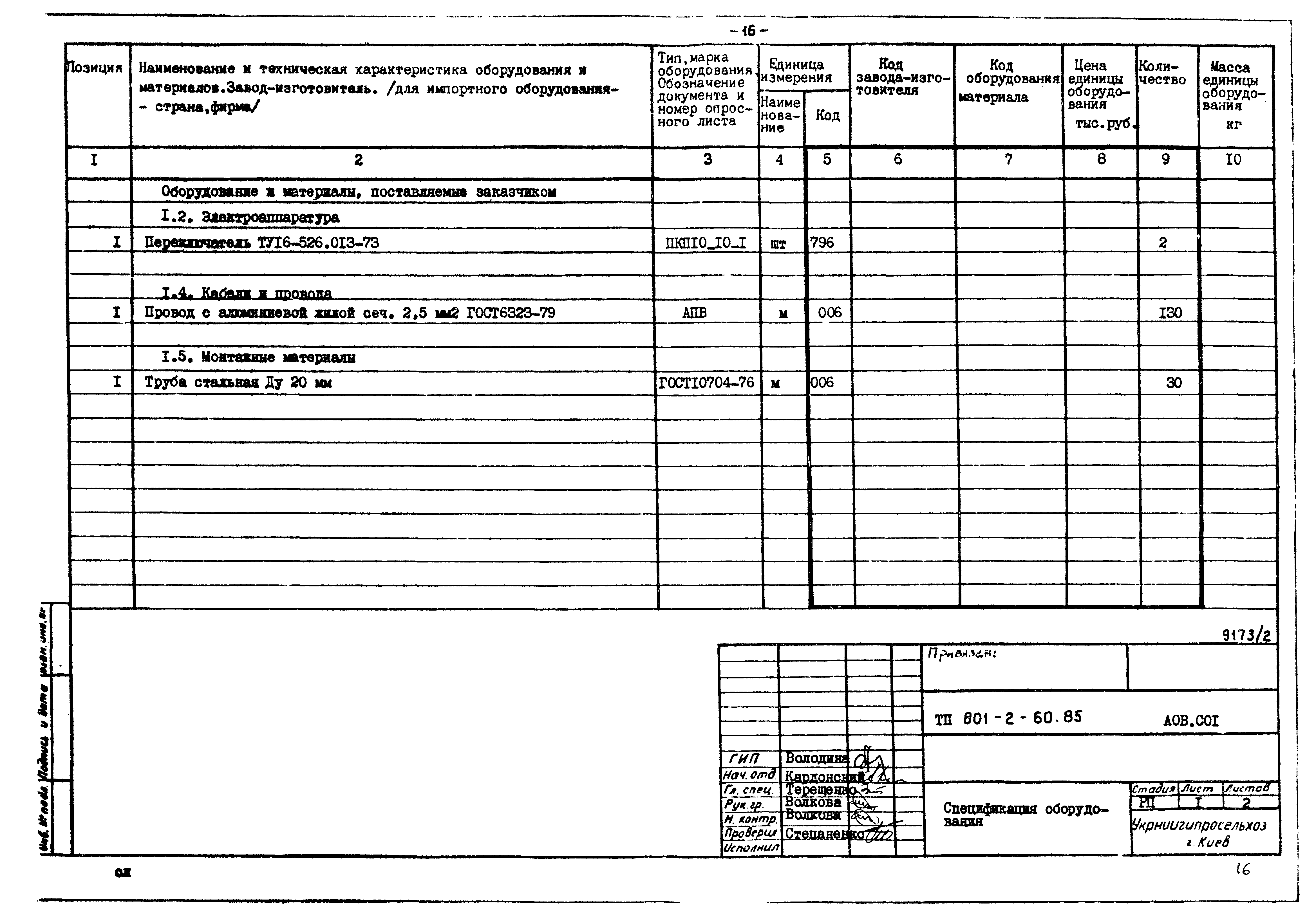 Типовой проект 801-2-60.85