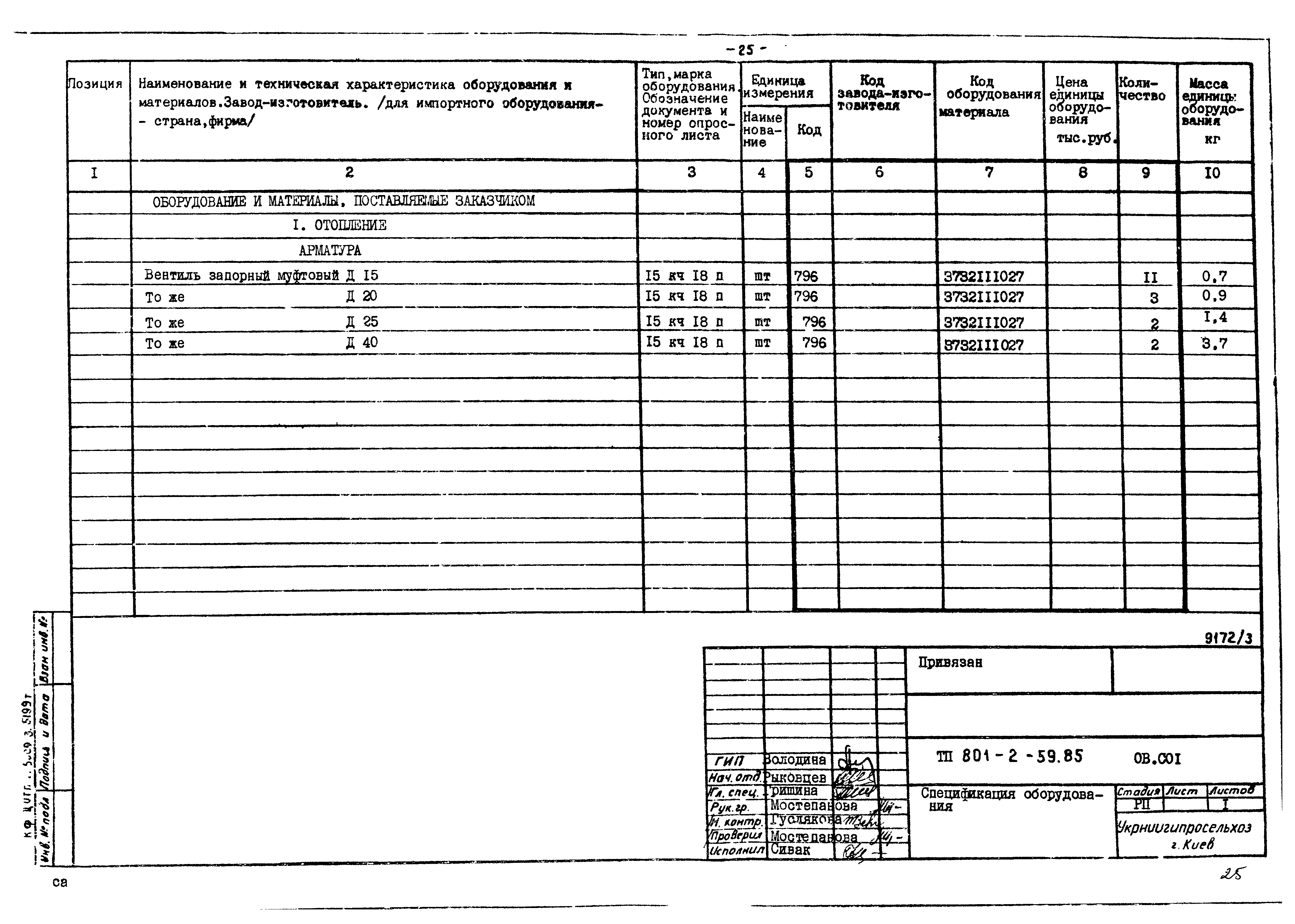 Типовой проект 801-2-59.85