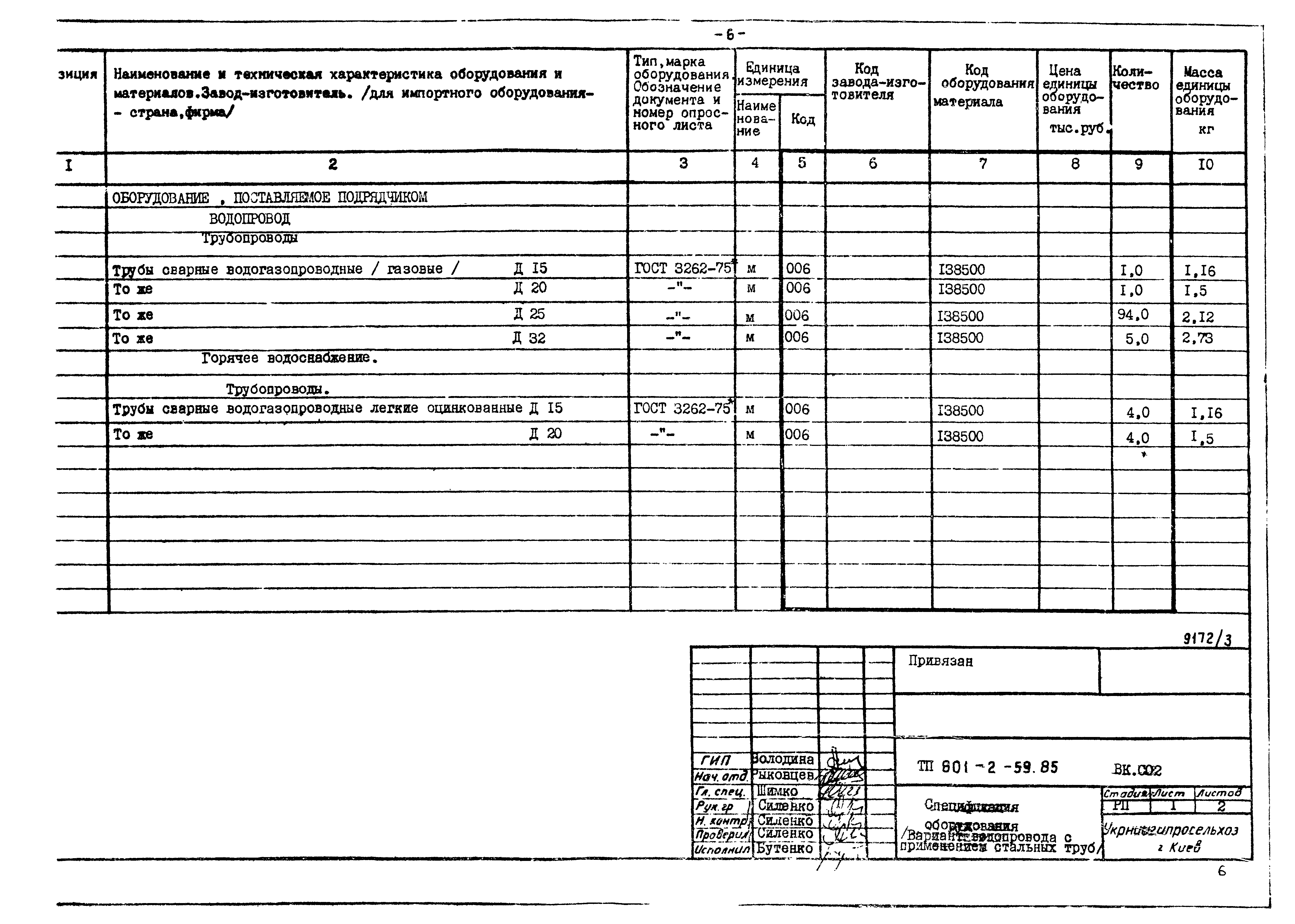 Типовой проект 801-2-59.85