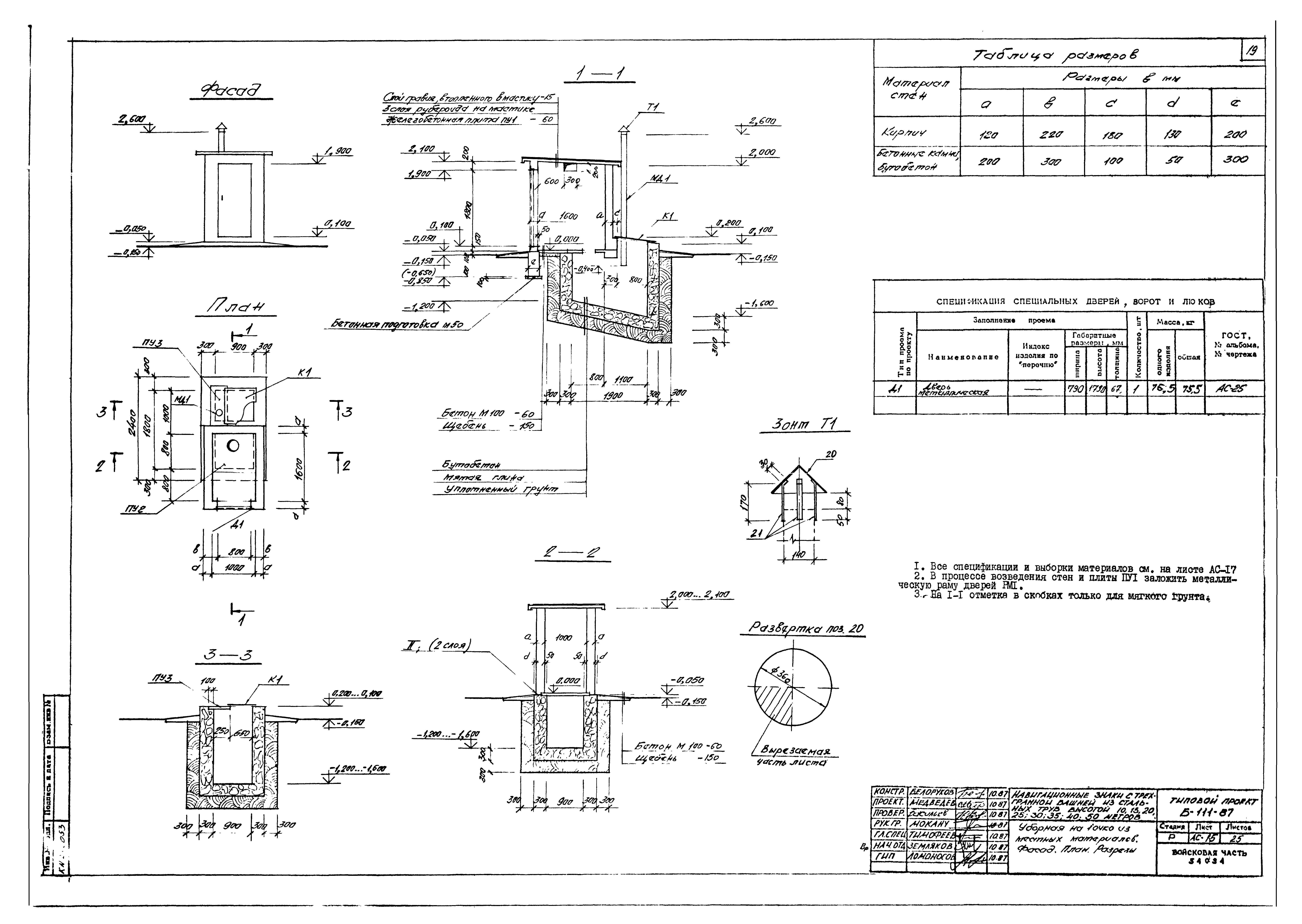 Типовой проект Б-111-87