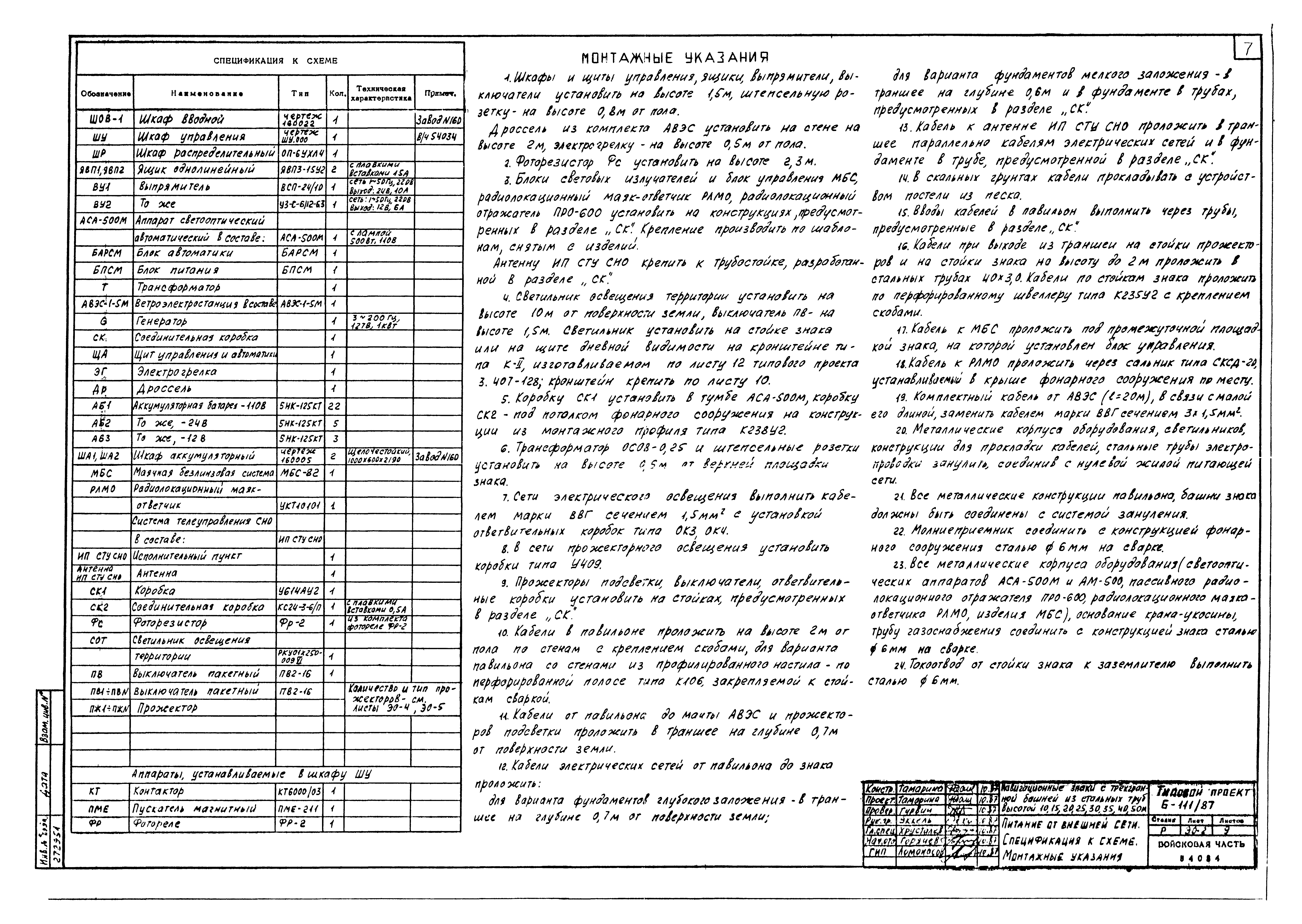 Типовой проект Б-111-87