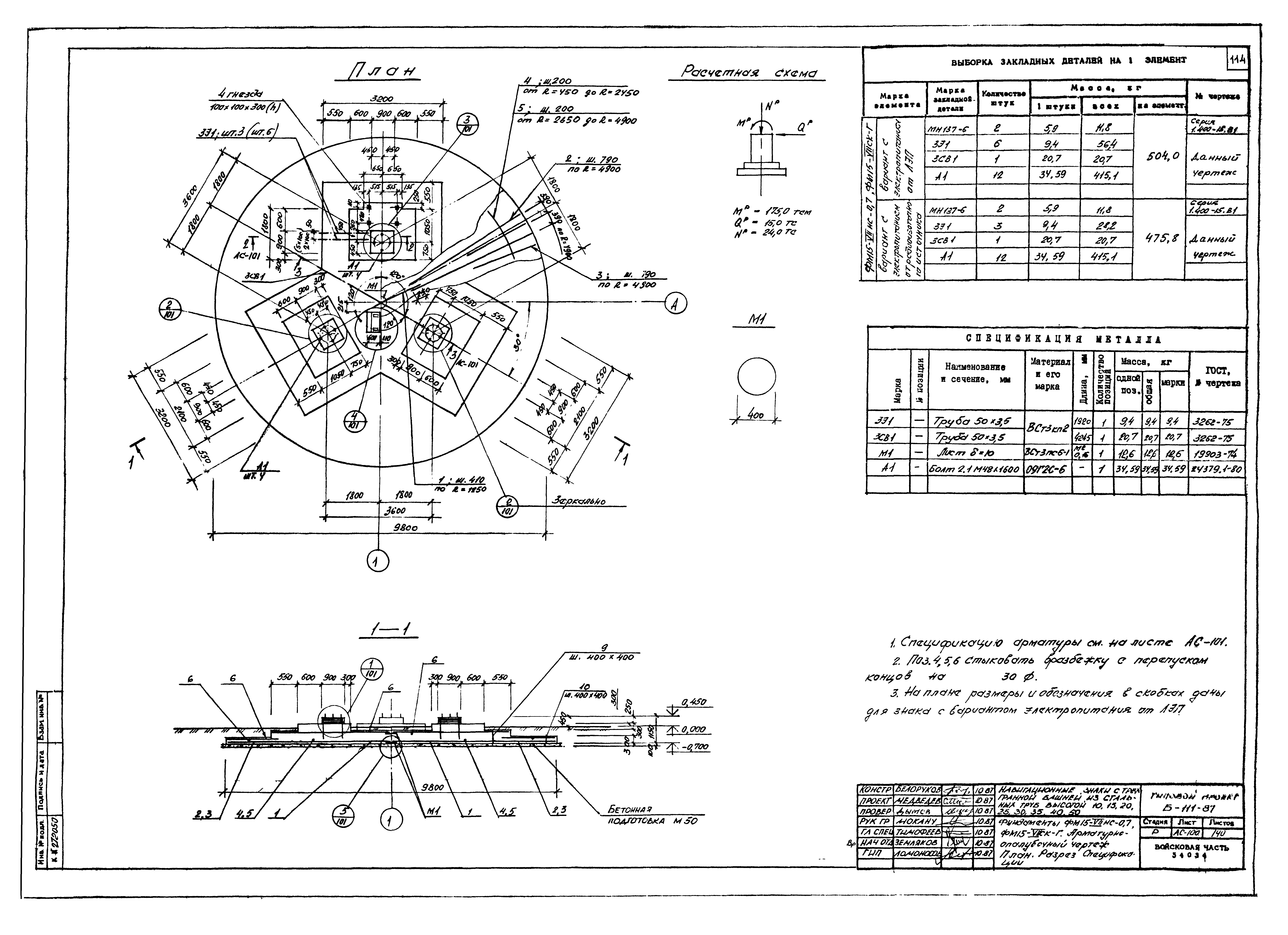 Типовой проект Б-111-87