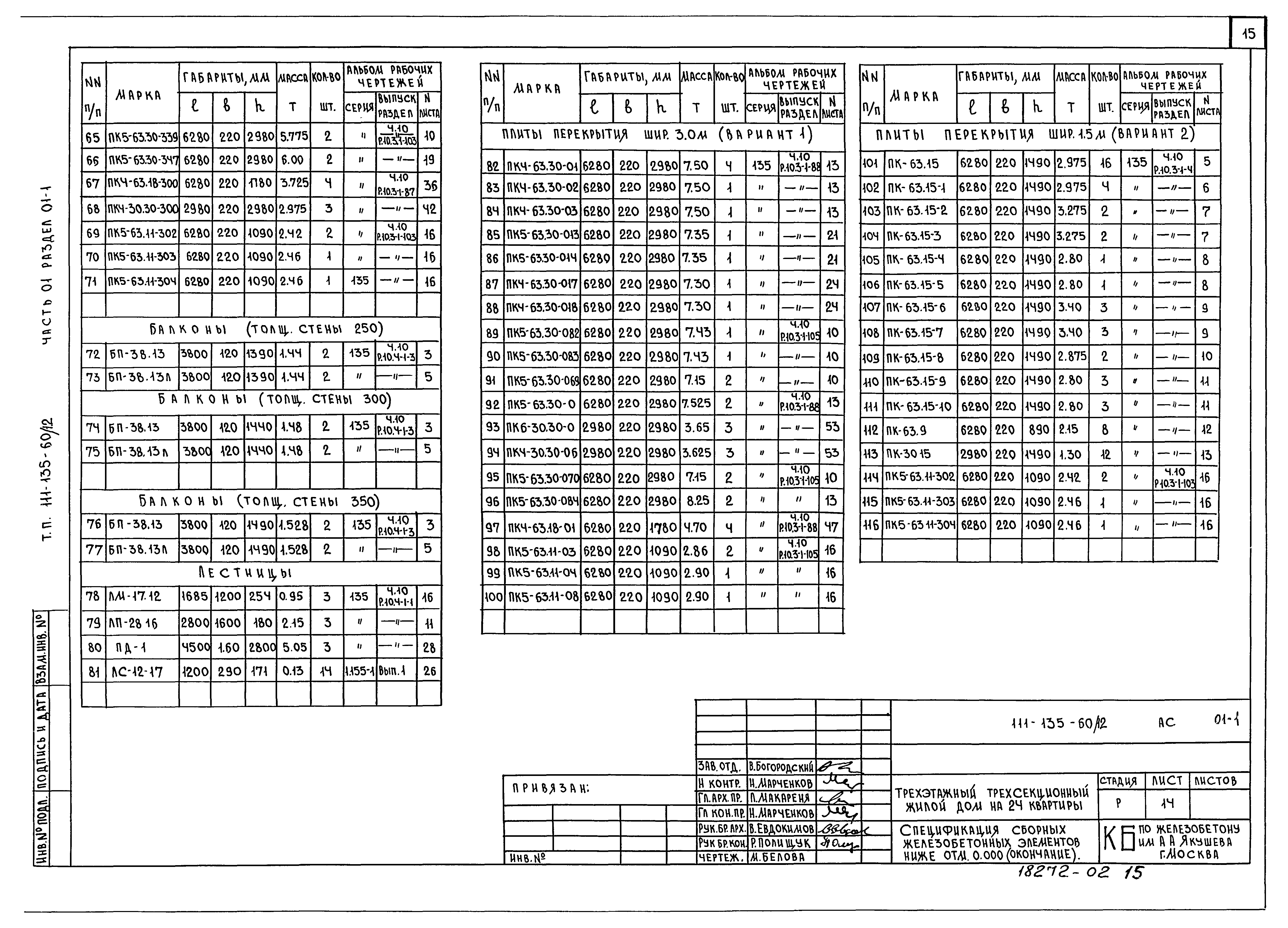 Типовой проект 111-135-60/1.2