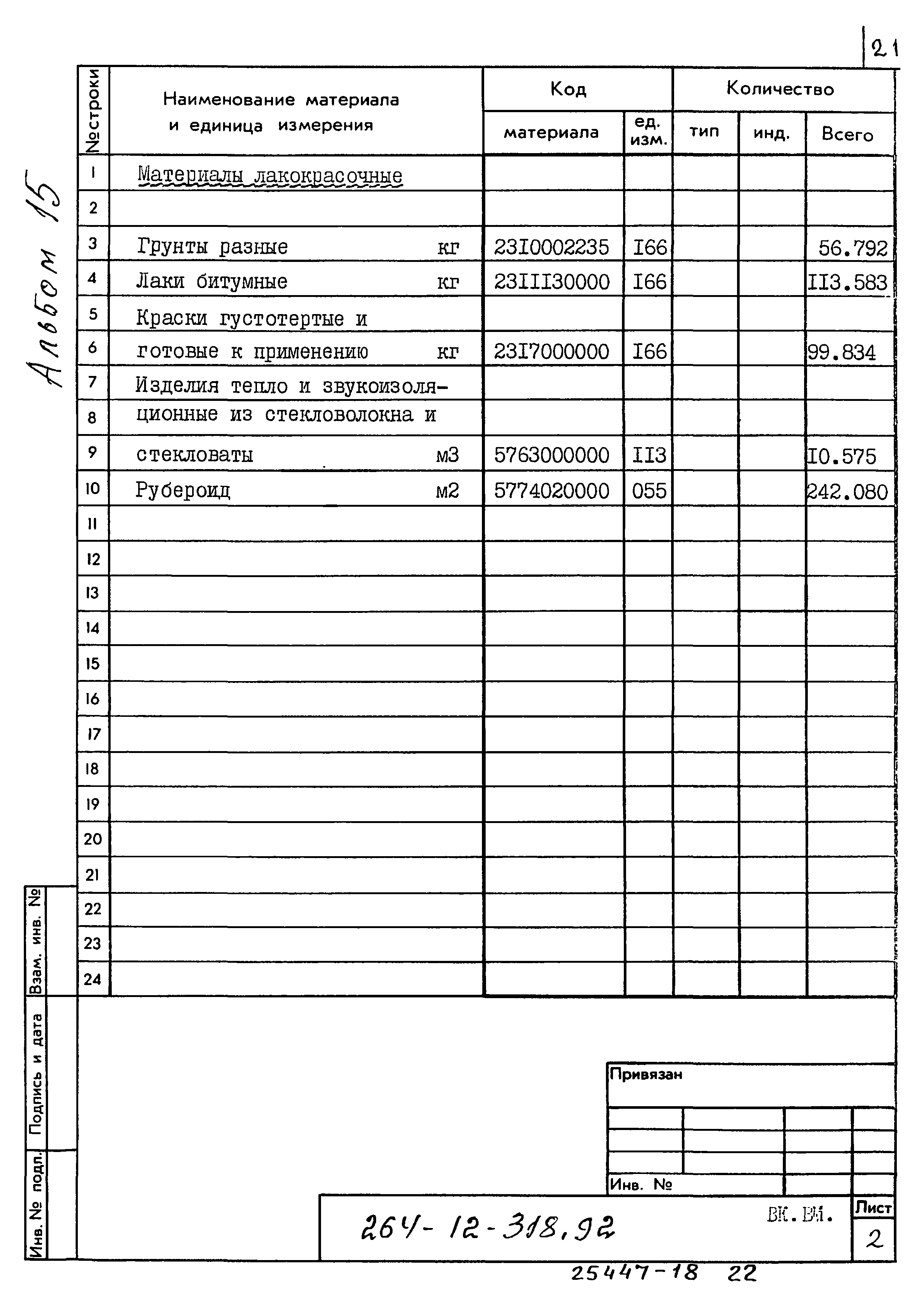 Типовой проект 264-12-318.92