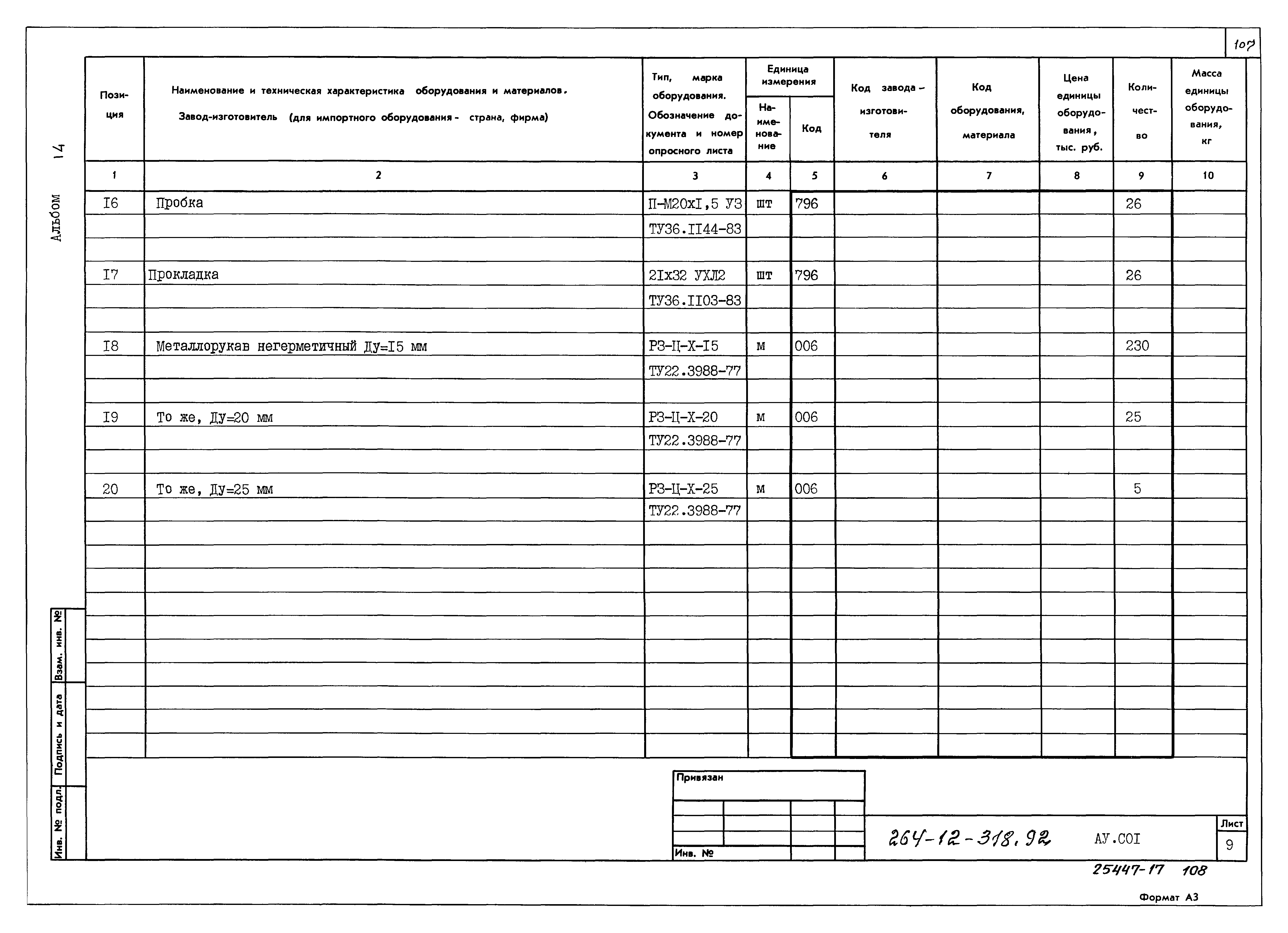 Типовой проект 264-12-318.92