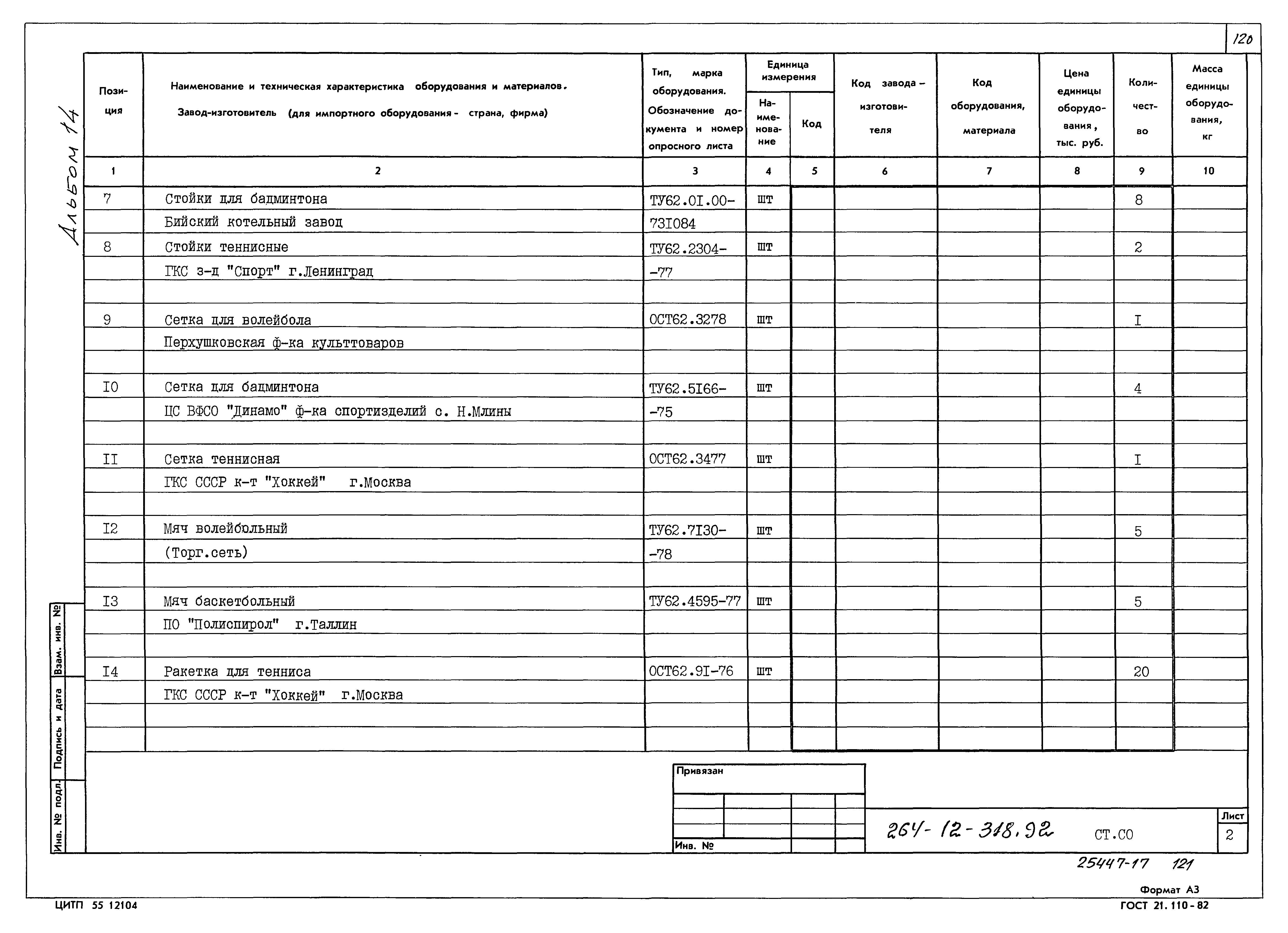 Типовой проект 264-12-318.92