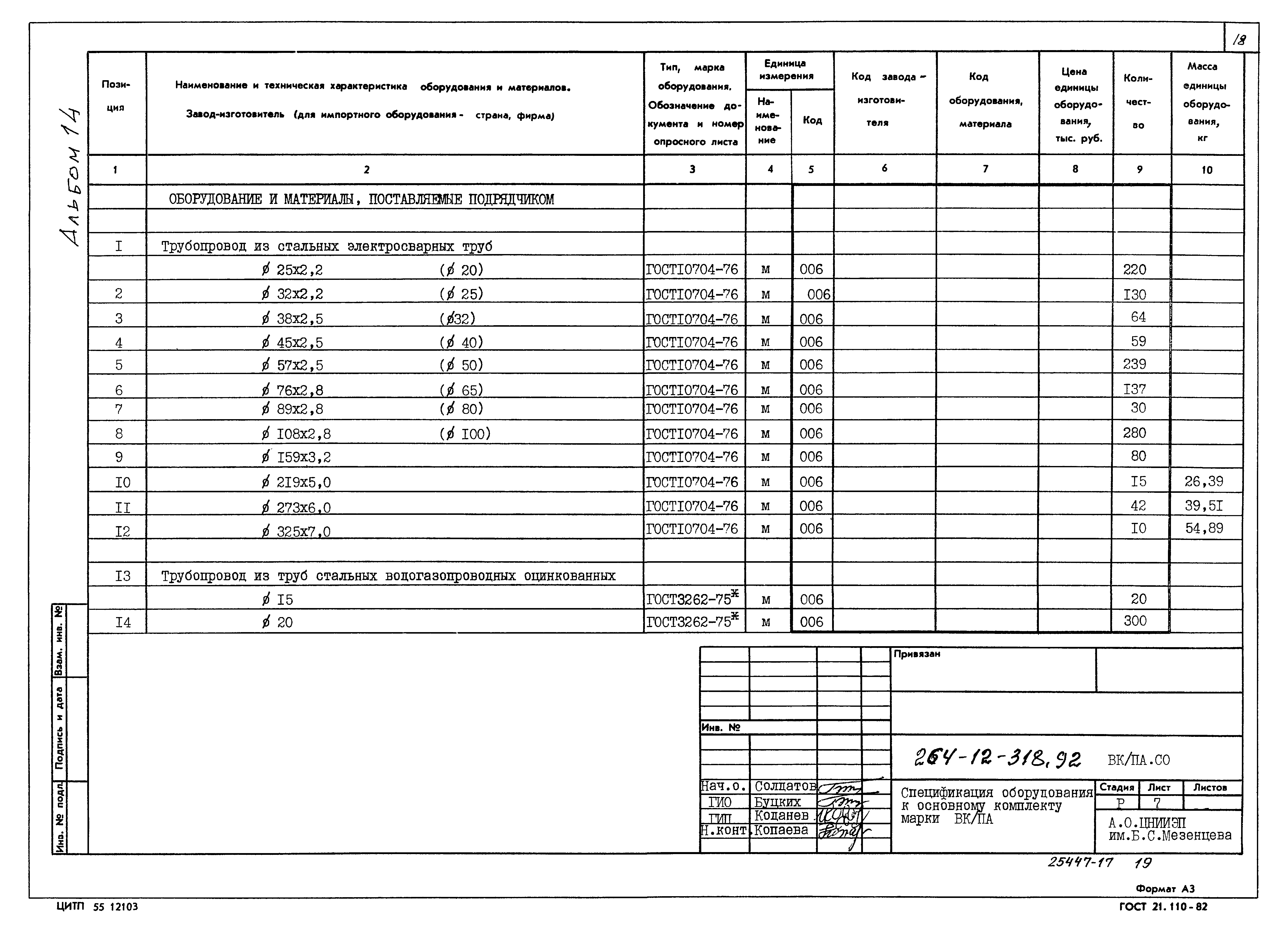 Типовой проект 264-12-318.92