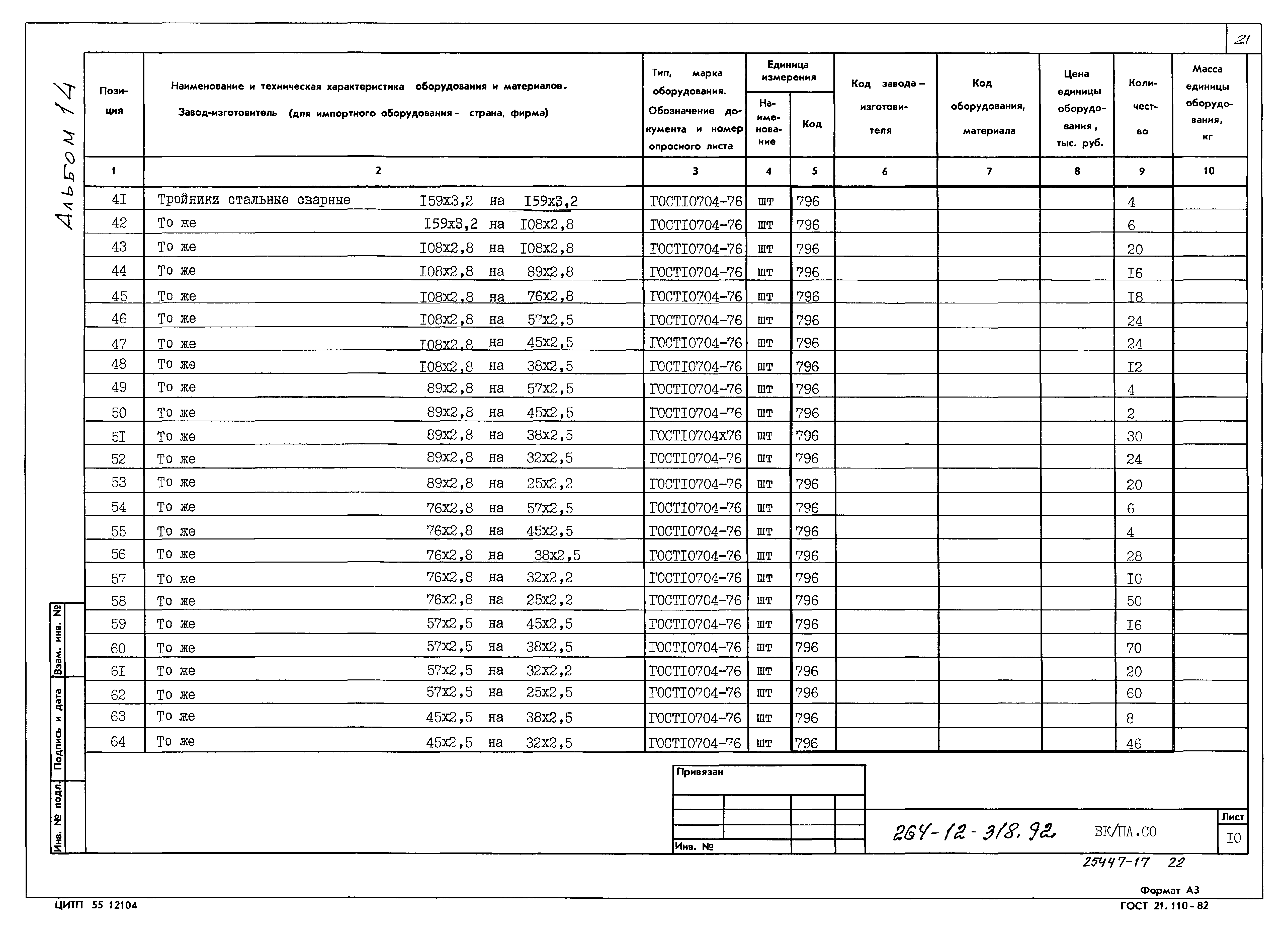 Типовой проект 264-12-318.92