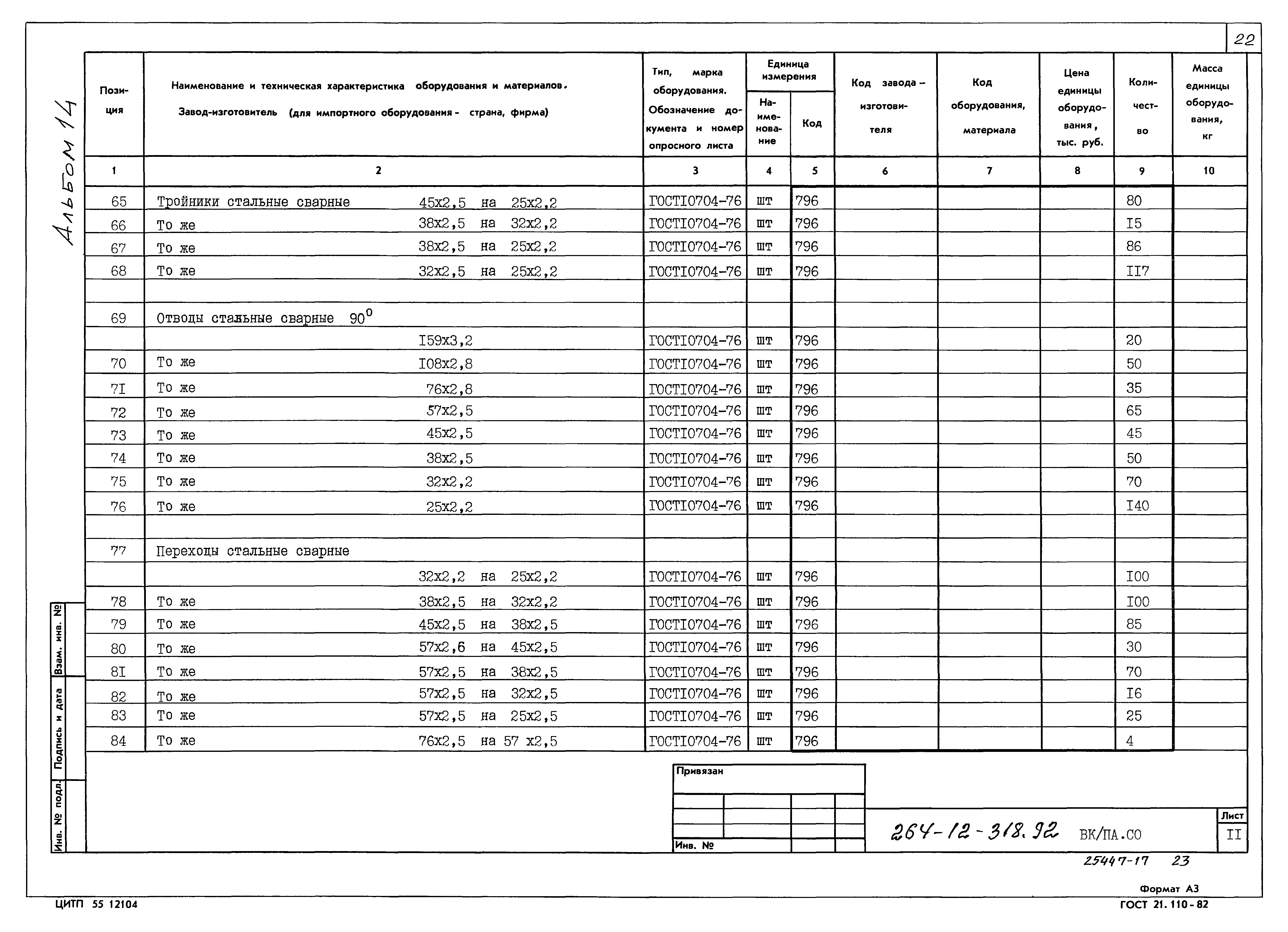 Типовой проект 264-12-318.92