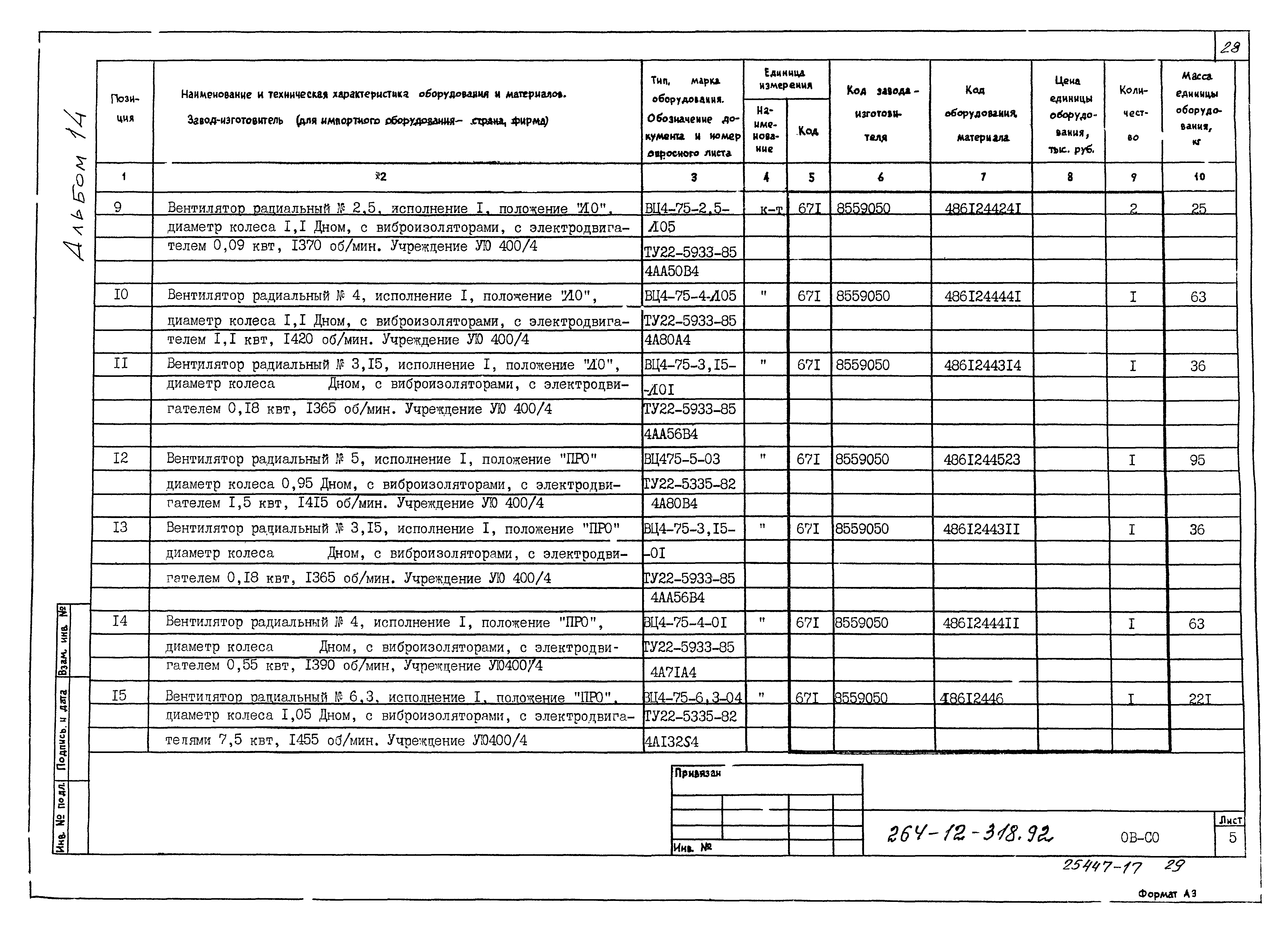 Типовой проект 264-12-318.92