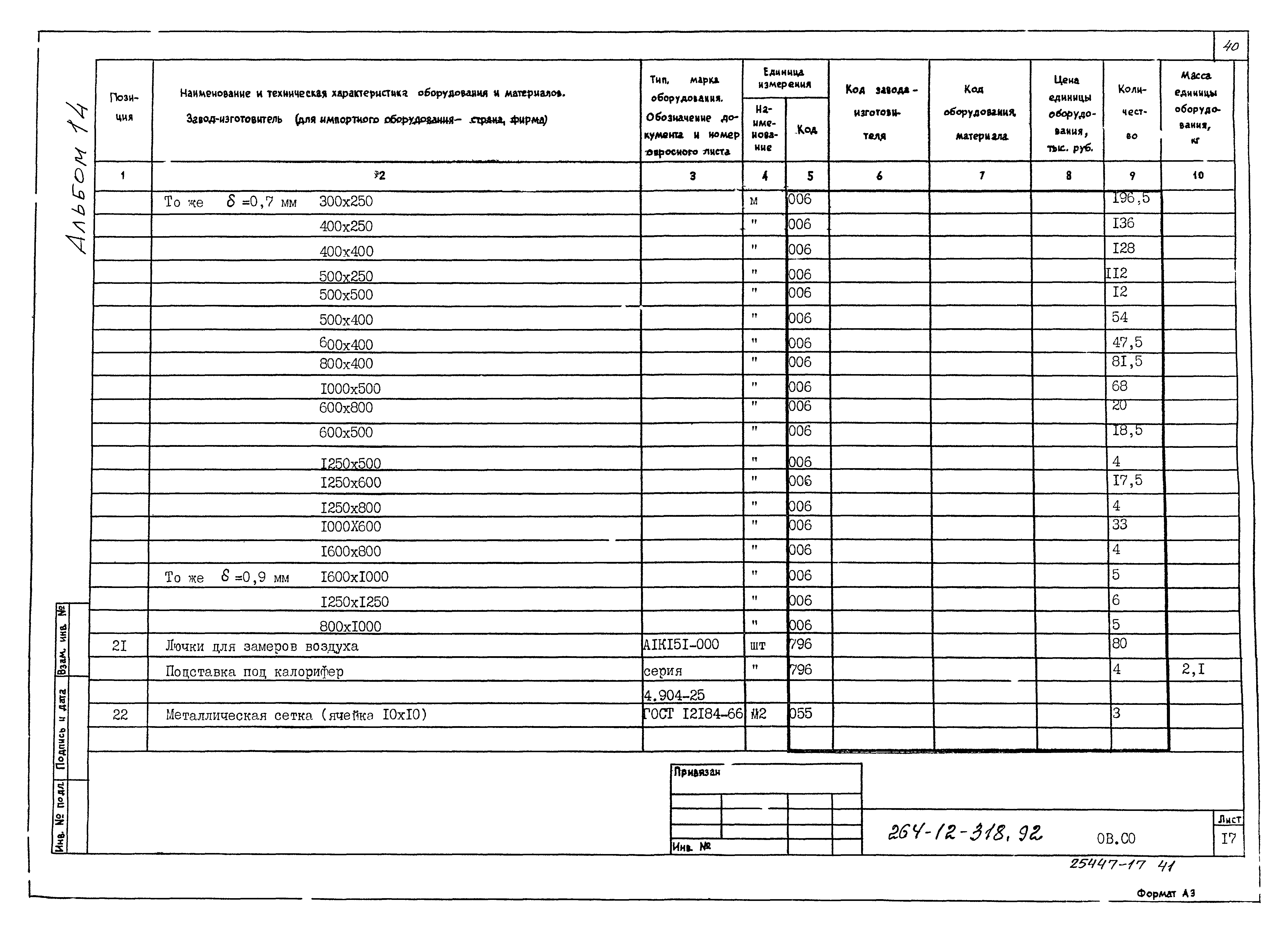 Типовой проект 264-12-318.92