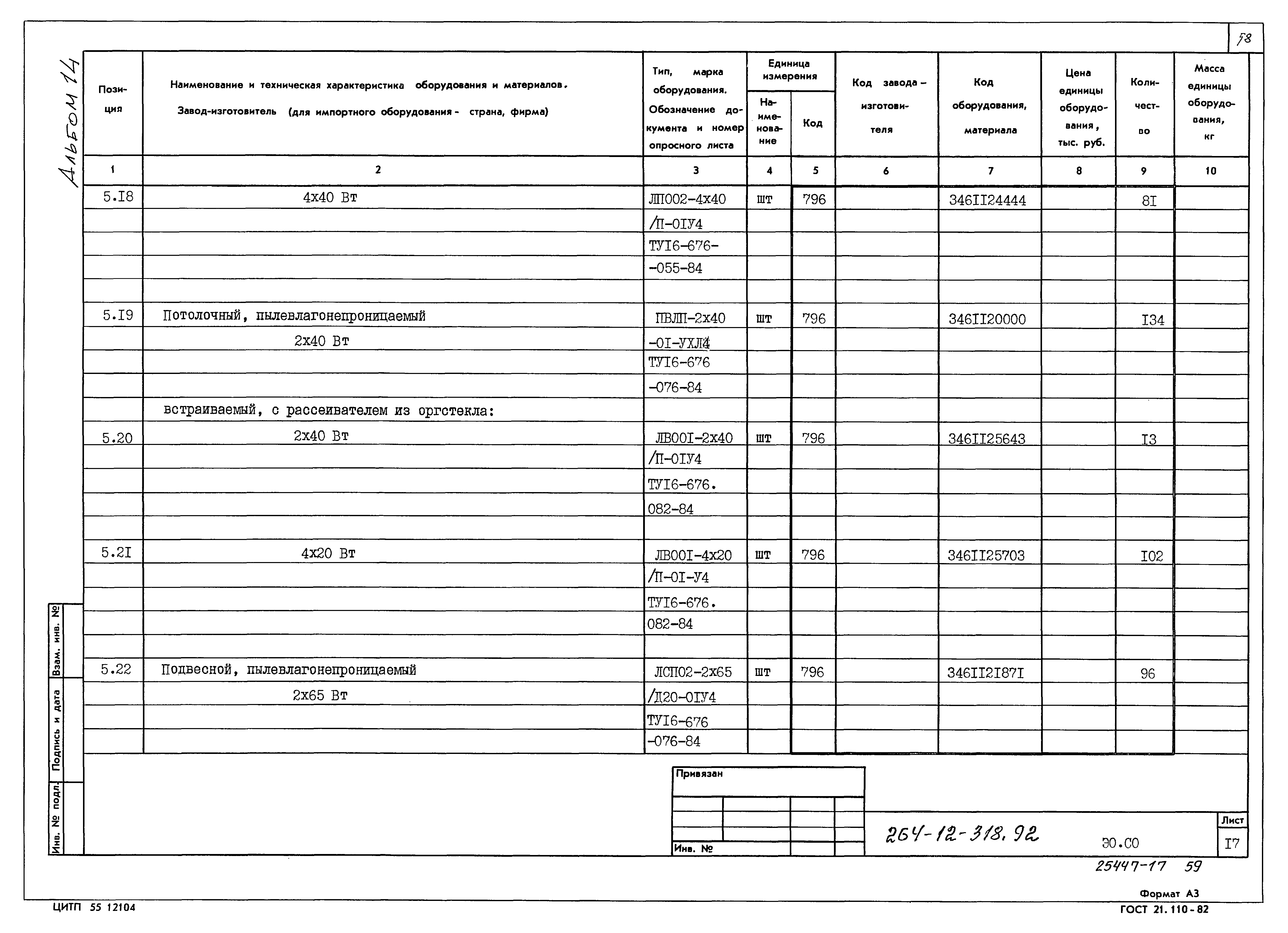 Типовой проект 264-12-318.92