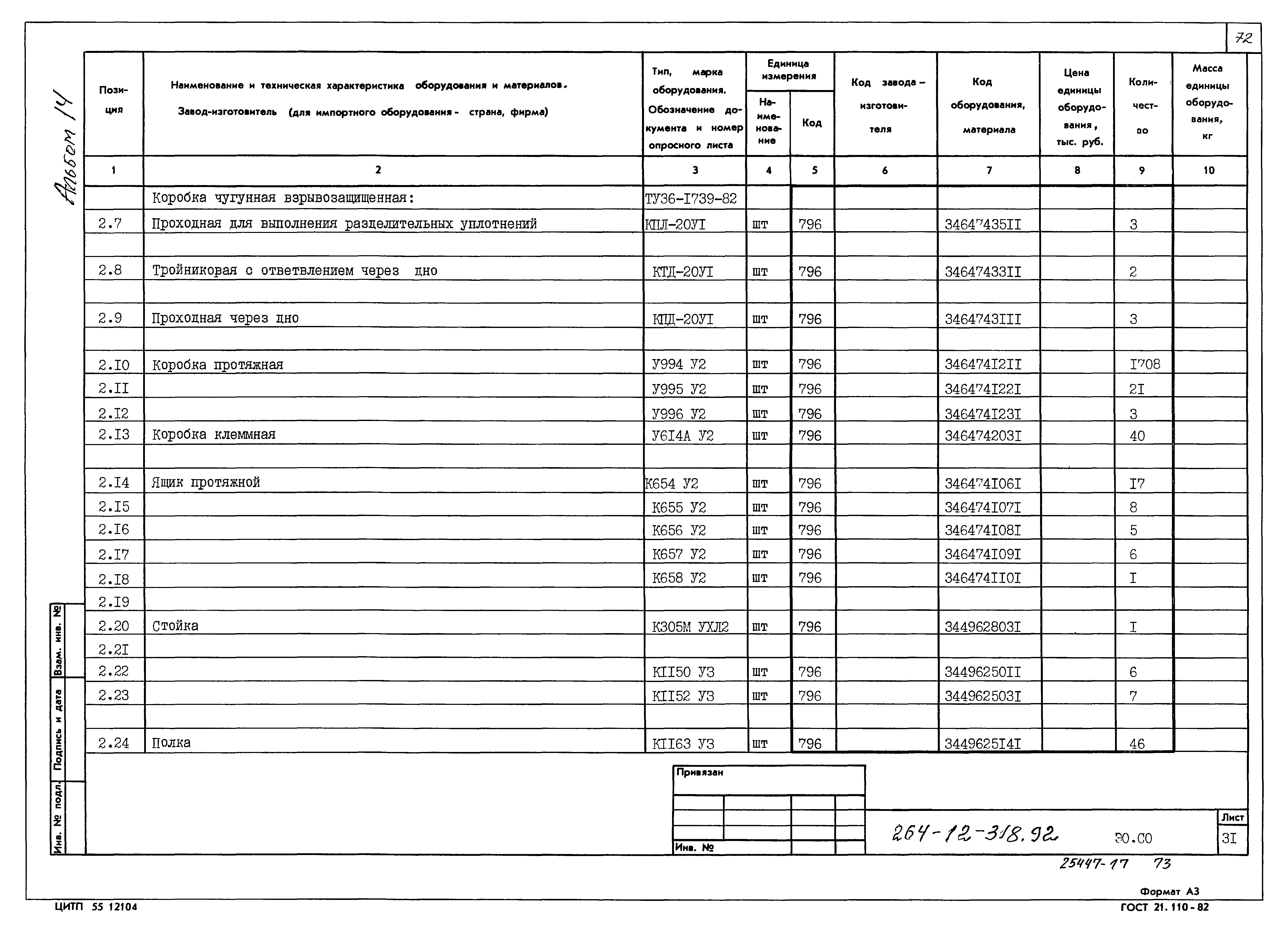 Типовой проект 264-12-318.92