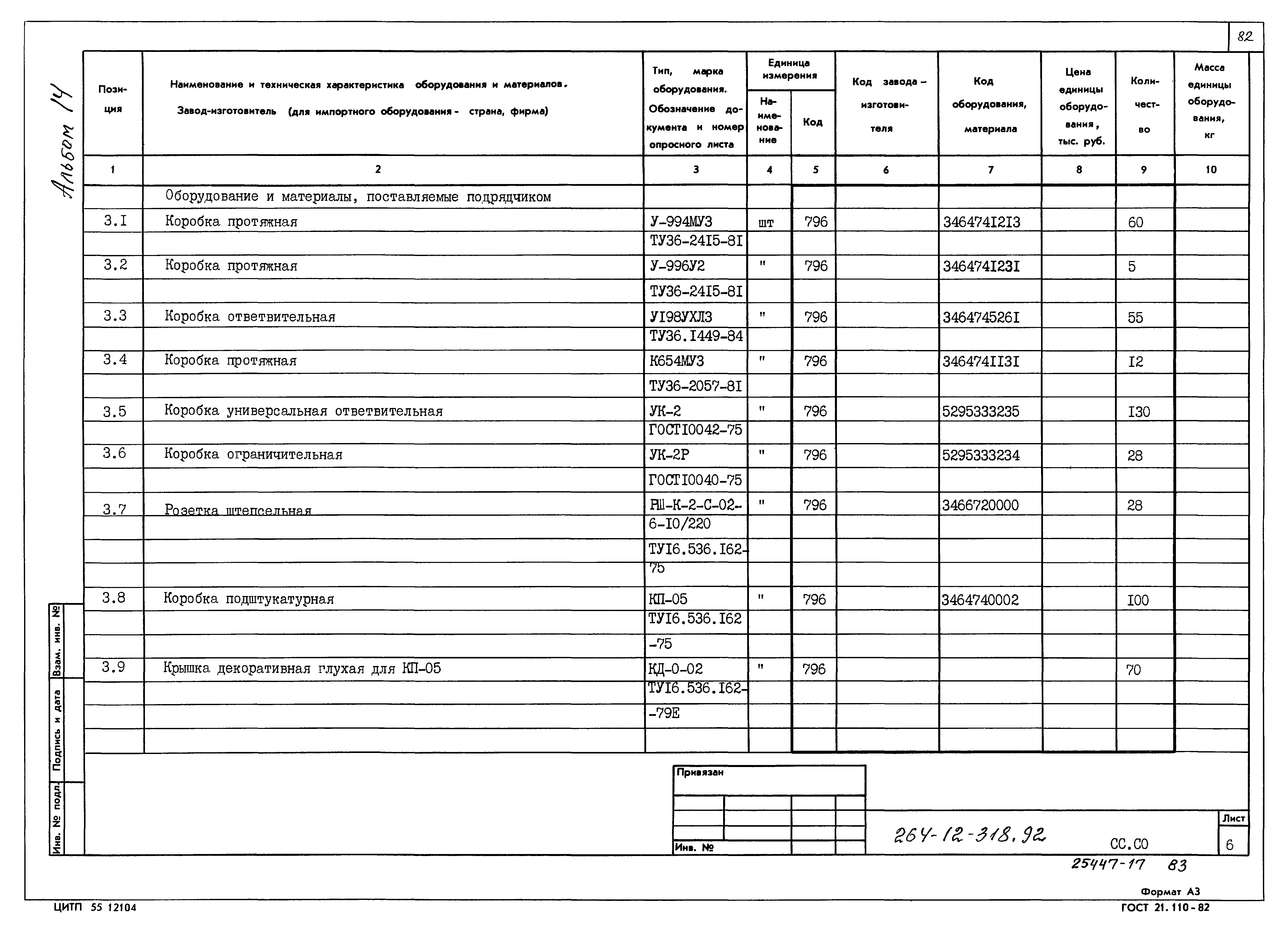 Типовой проект 264-12-318.92