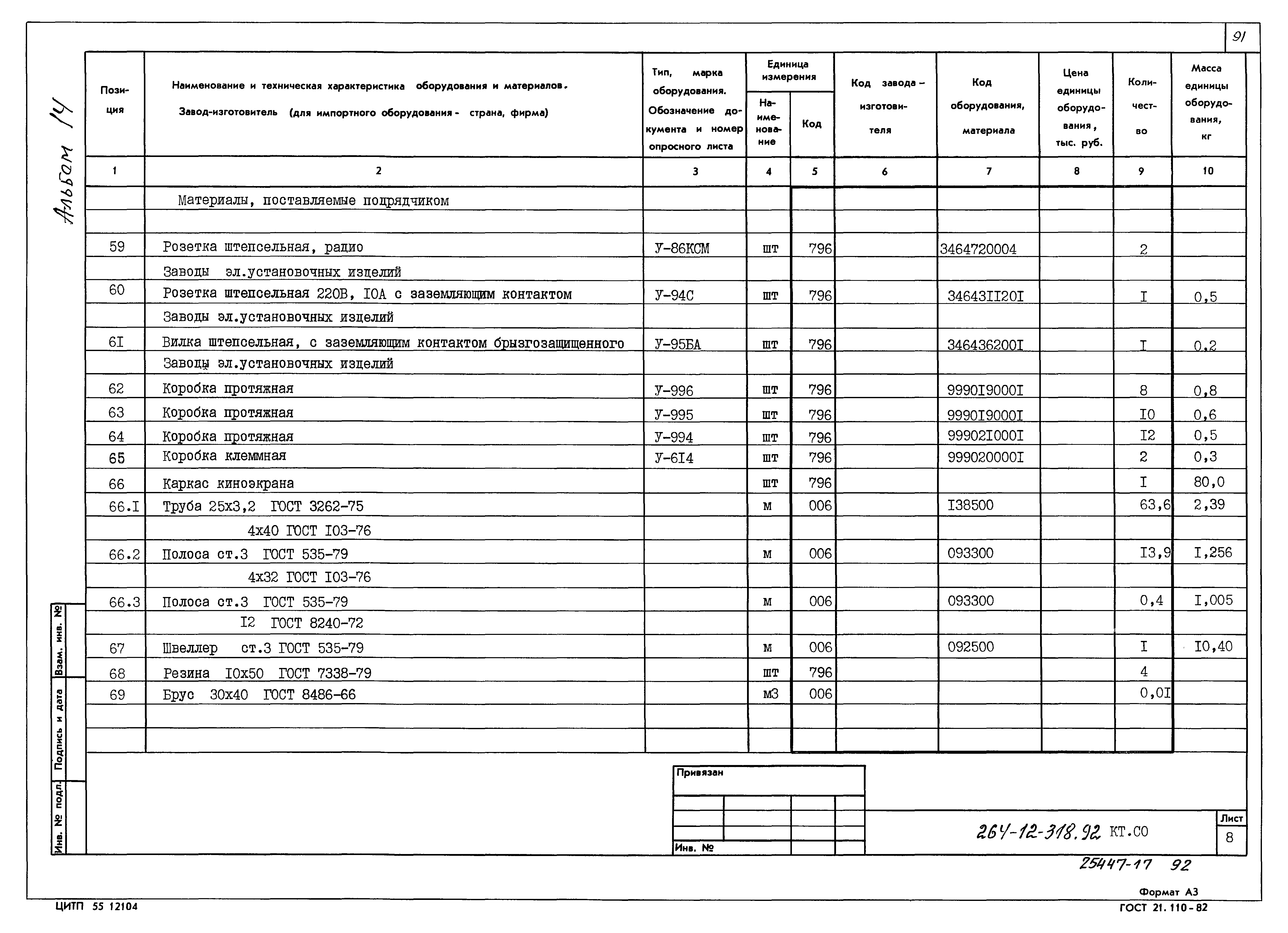 Типовой проект 264-12-318.92