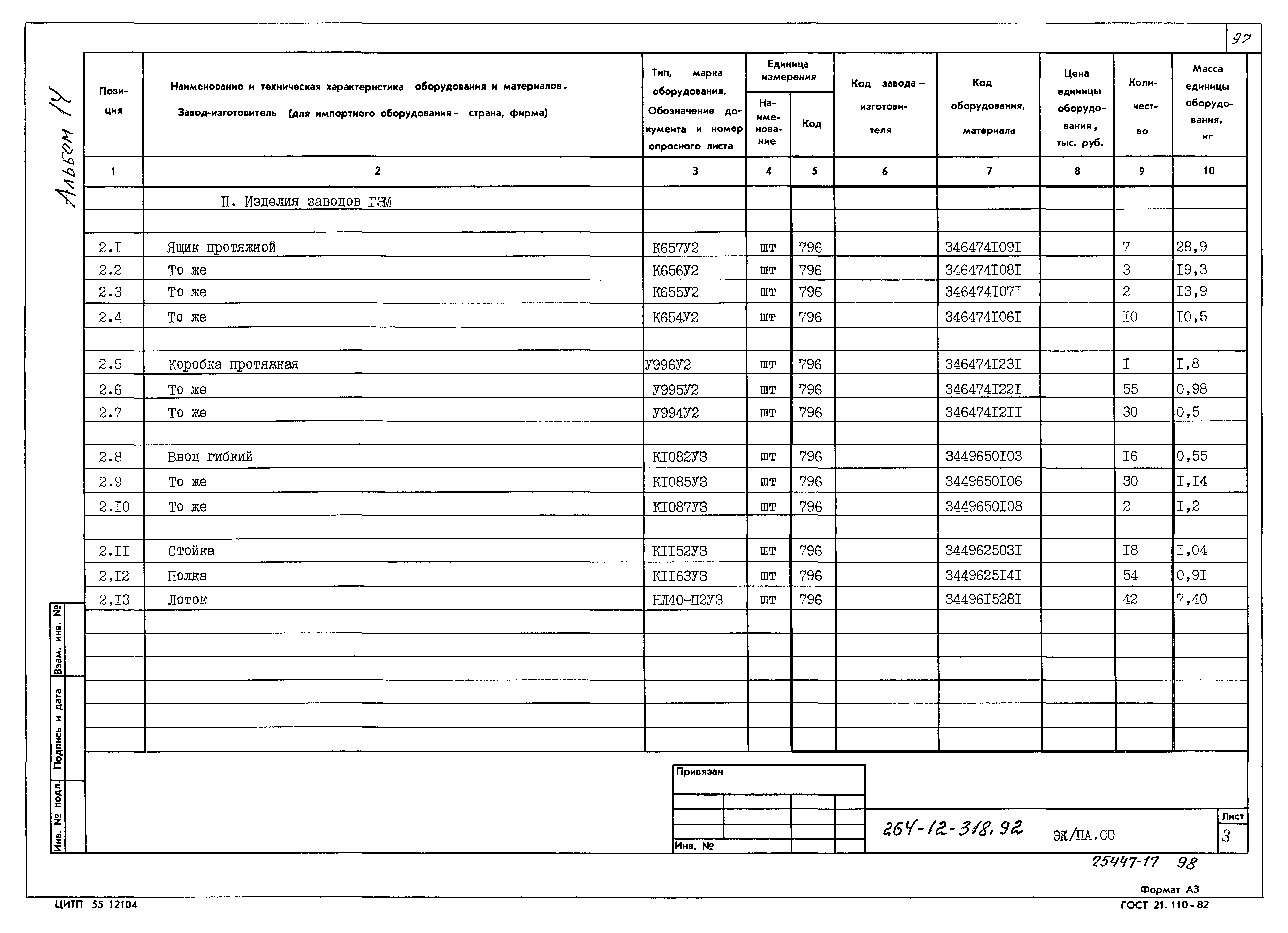 Типовой проект 264-12-318.92