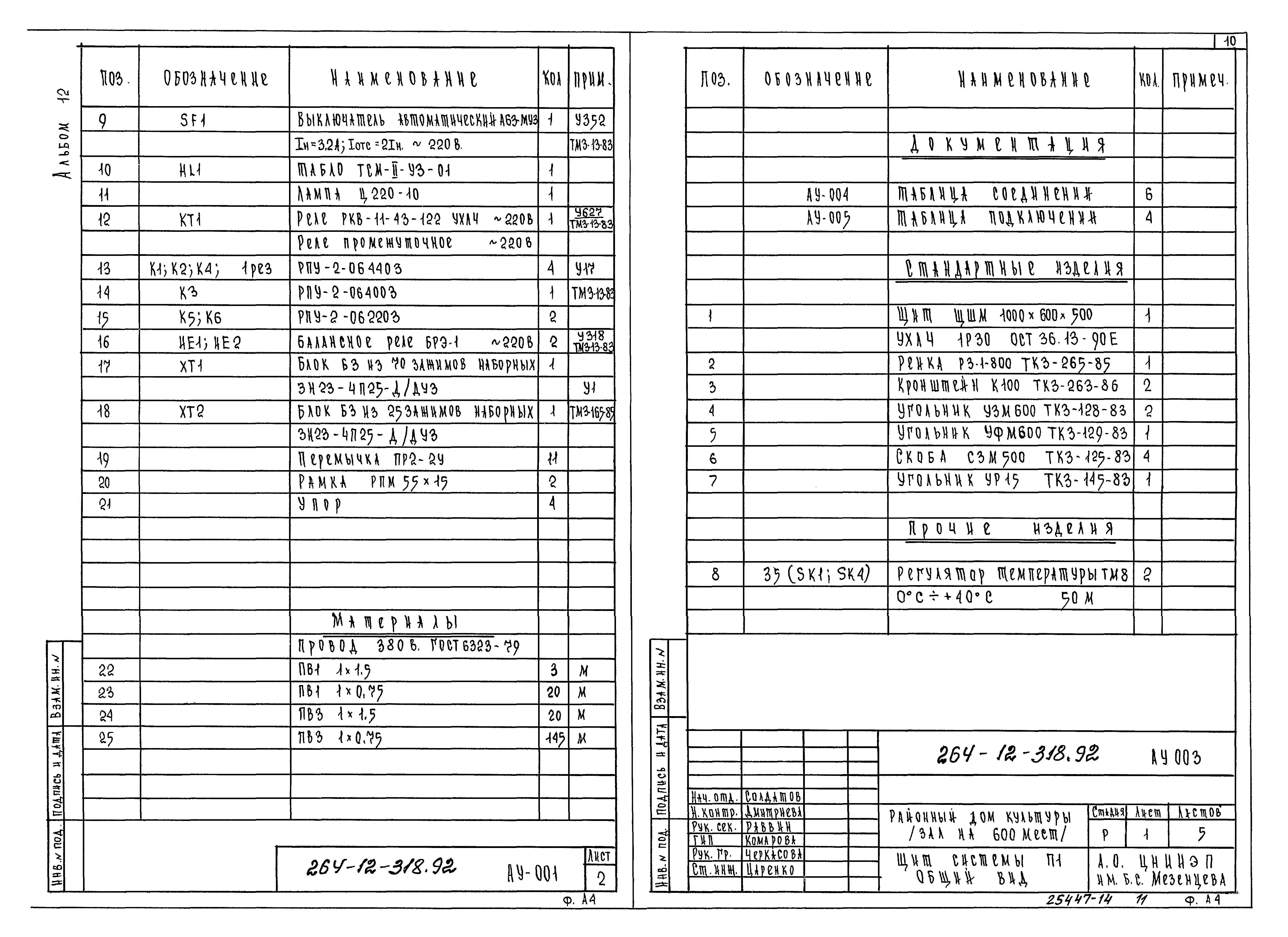 Типовой проект 264-12-318.92