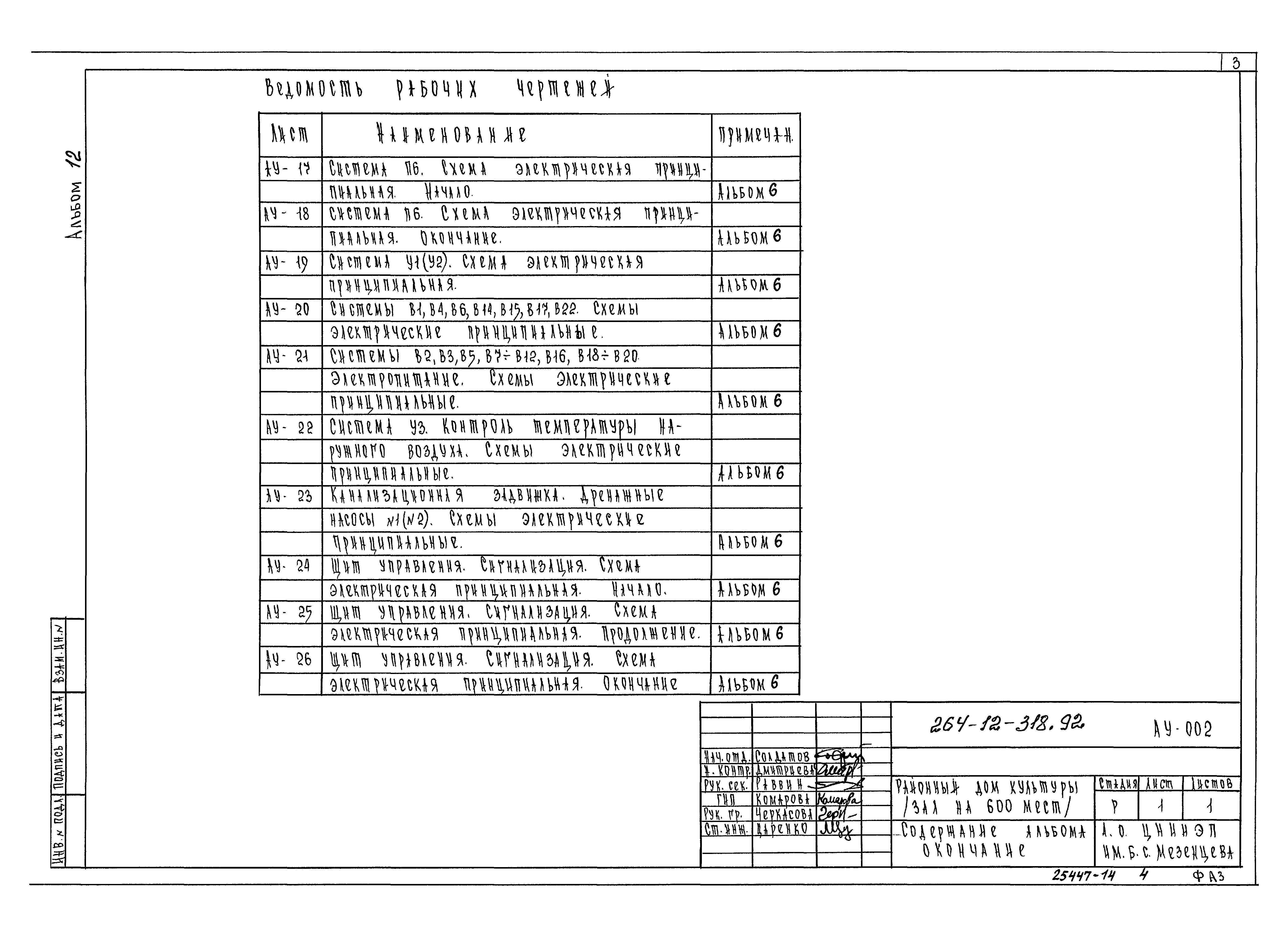 Типовой проект 264-12-318.92