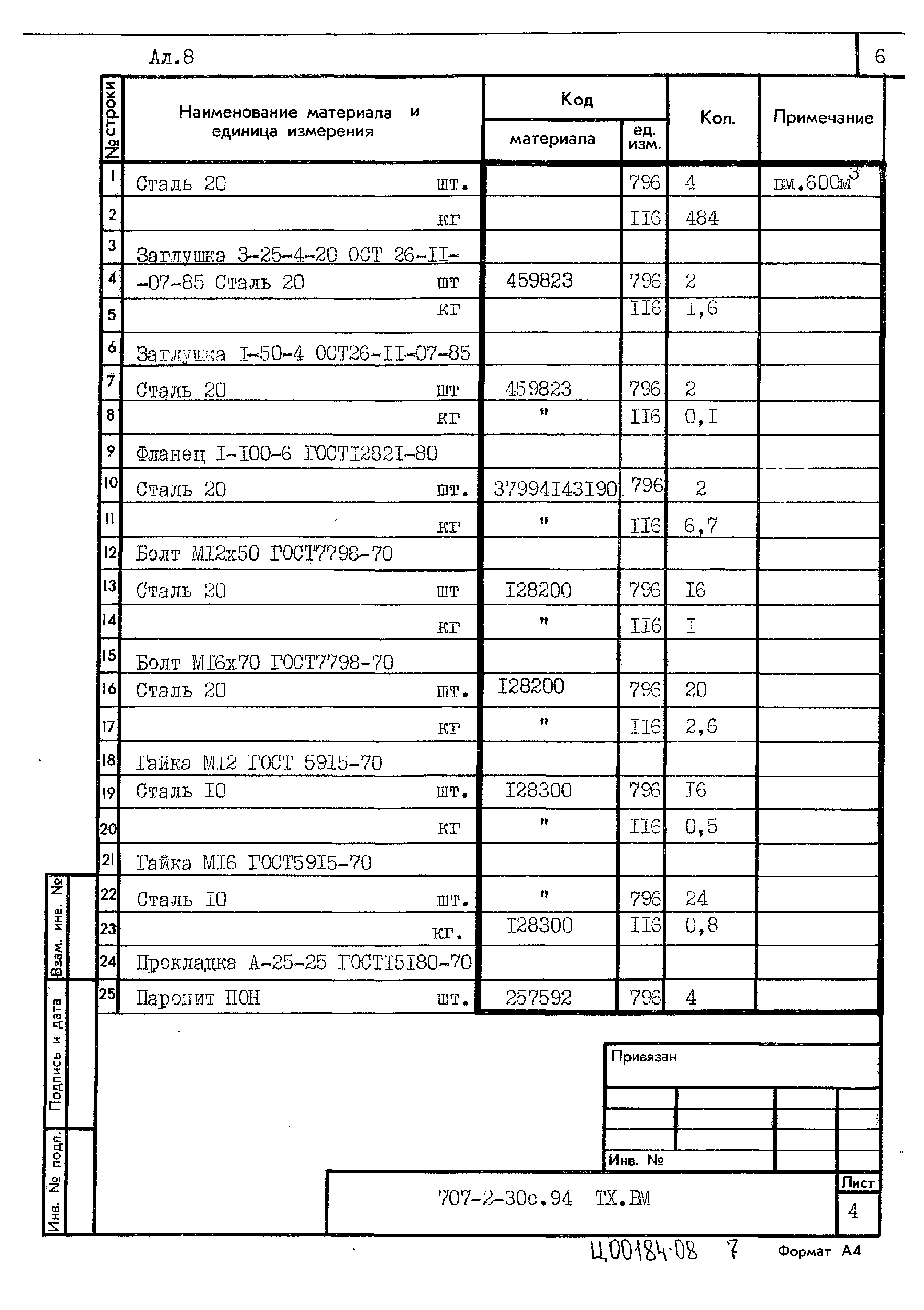 Типовой проект 707-2-30с.94