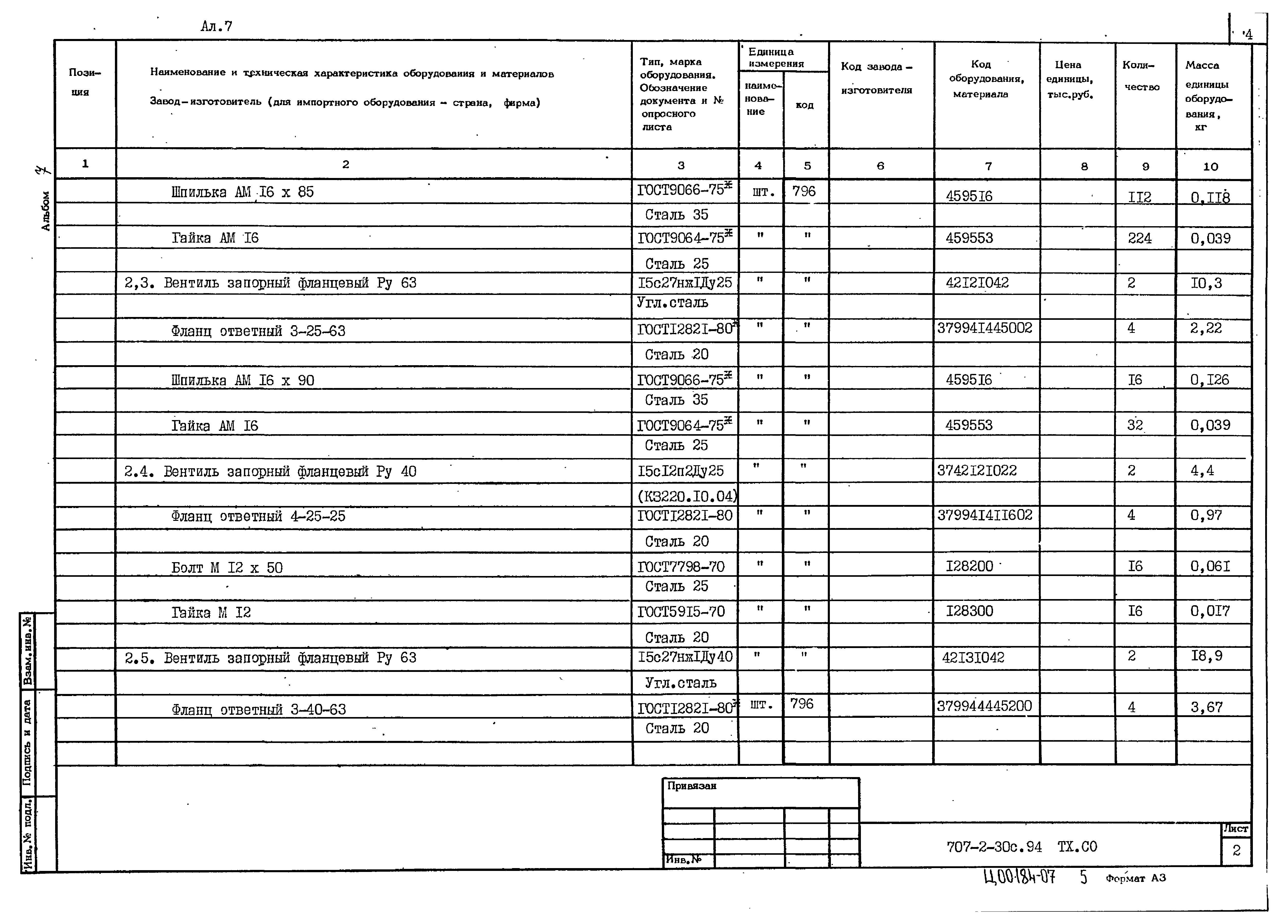 Типовой проект 707-2-30с.94