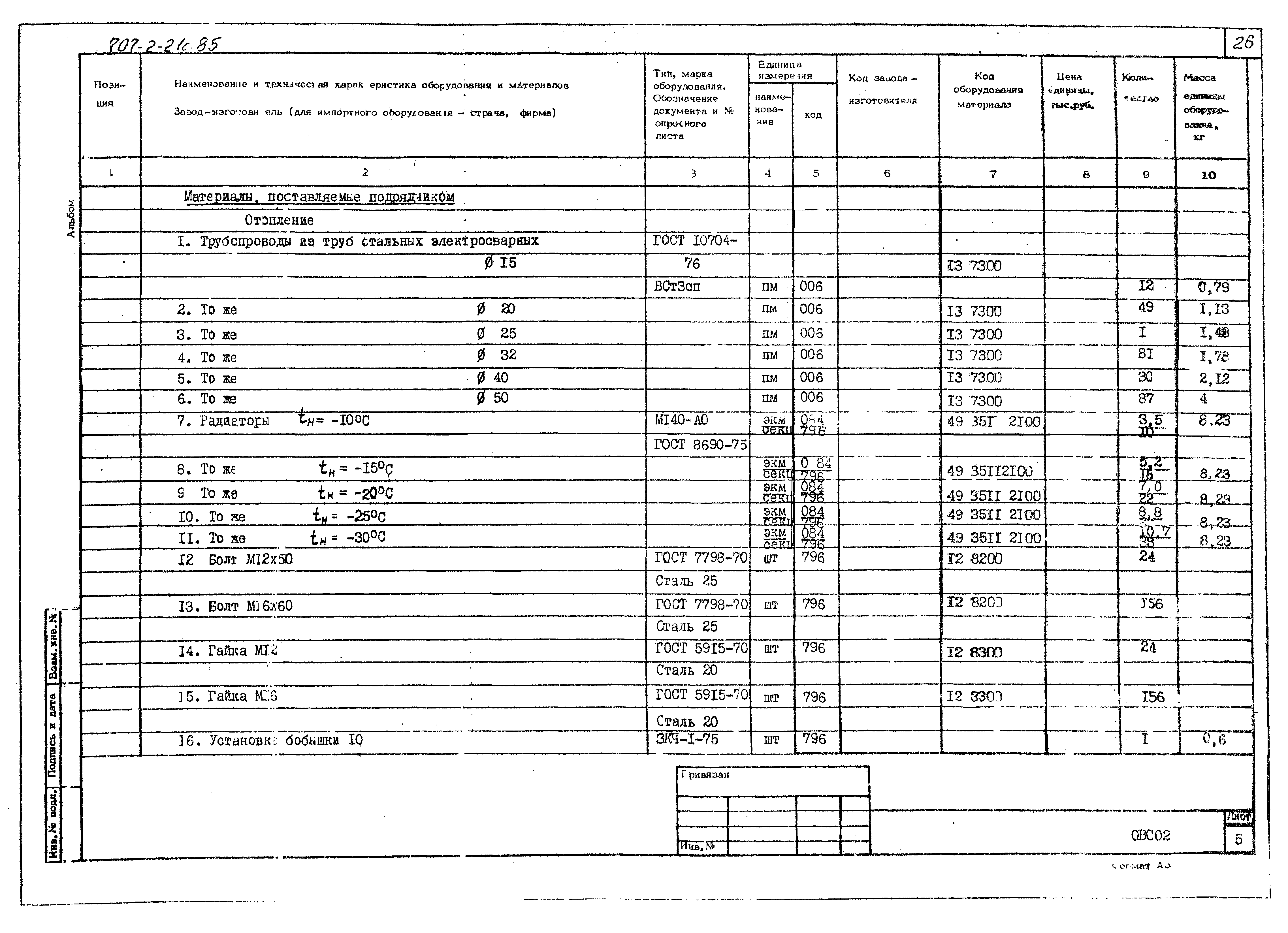 Типовой проект 707-2-21с.85