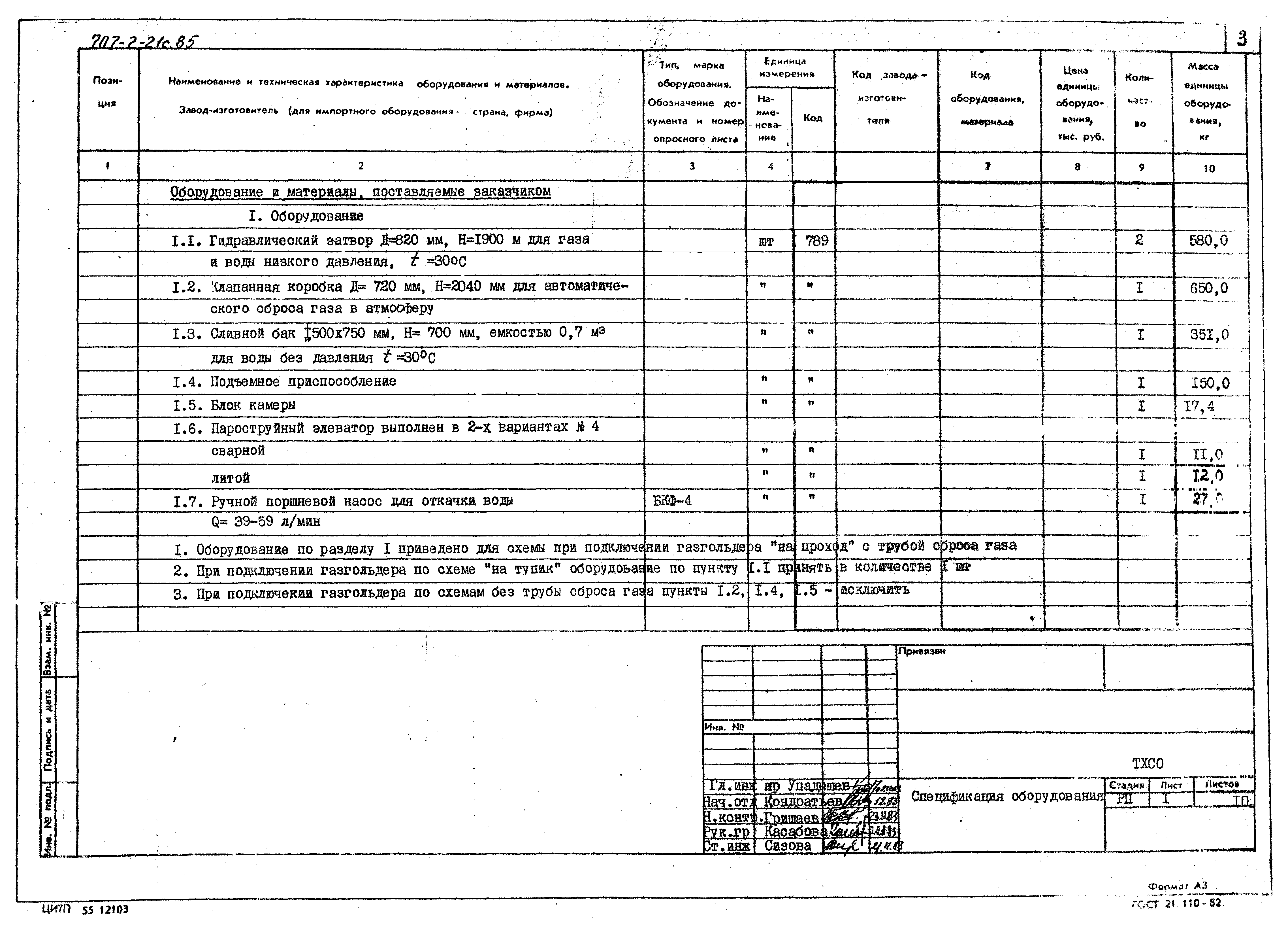 Типовой проект 707-2-21с.85