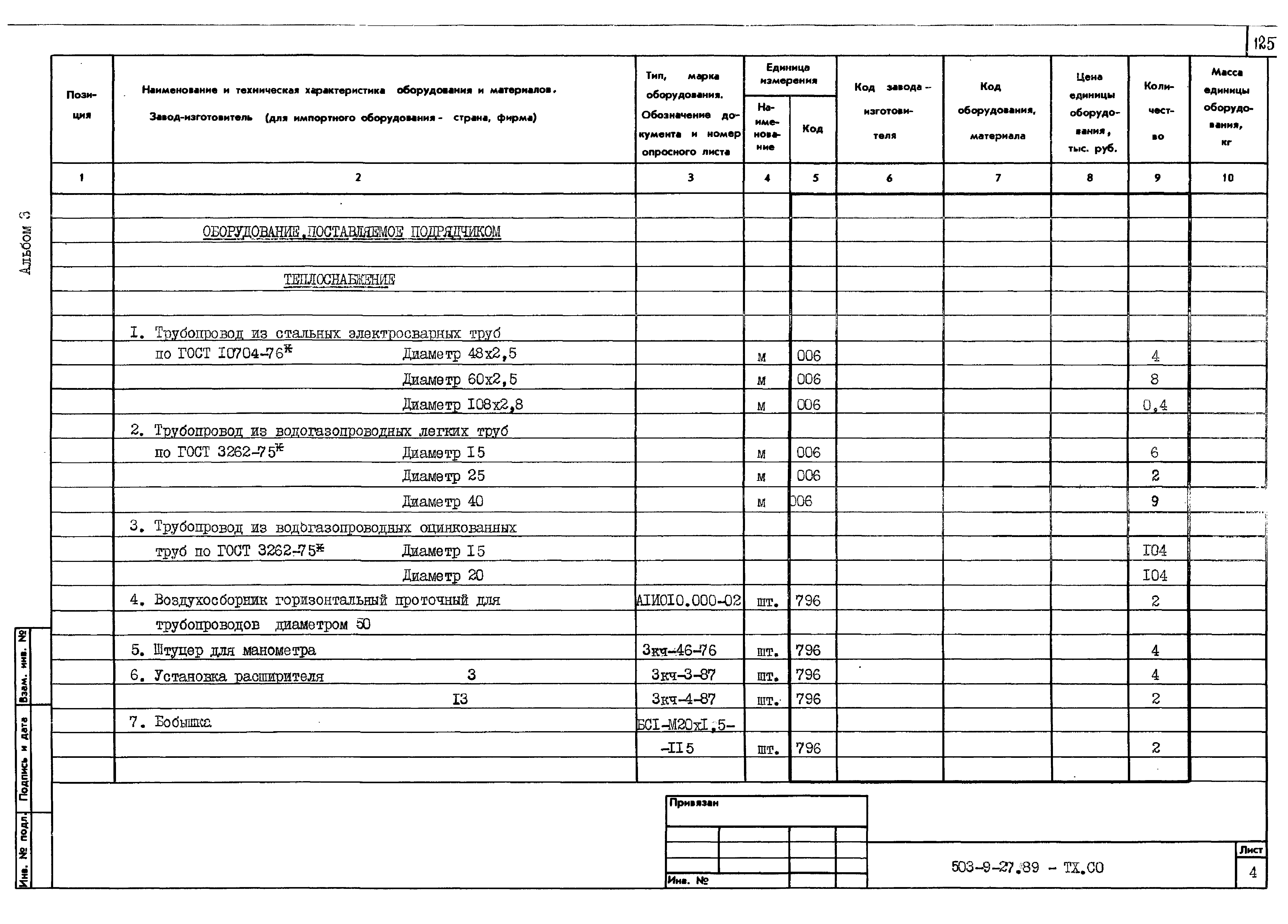 Типовой проект 503-9-27.89