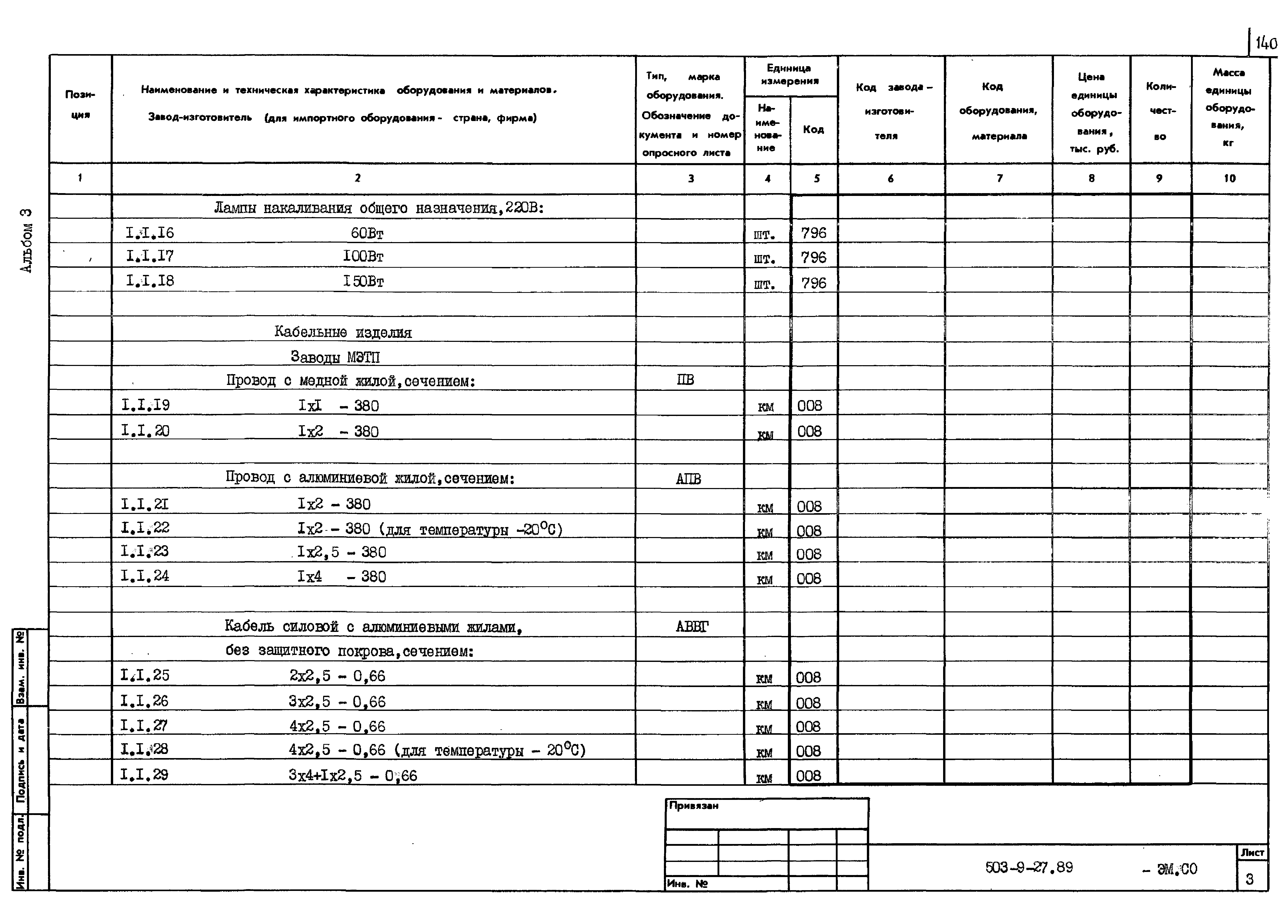 Типовой проект 503-9-27.89