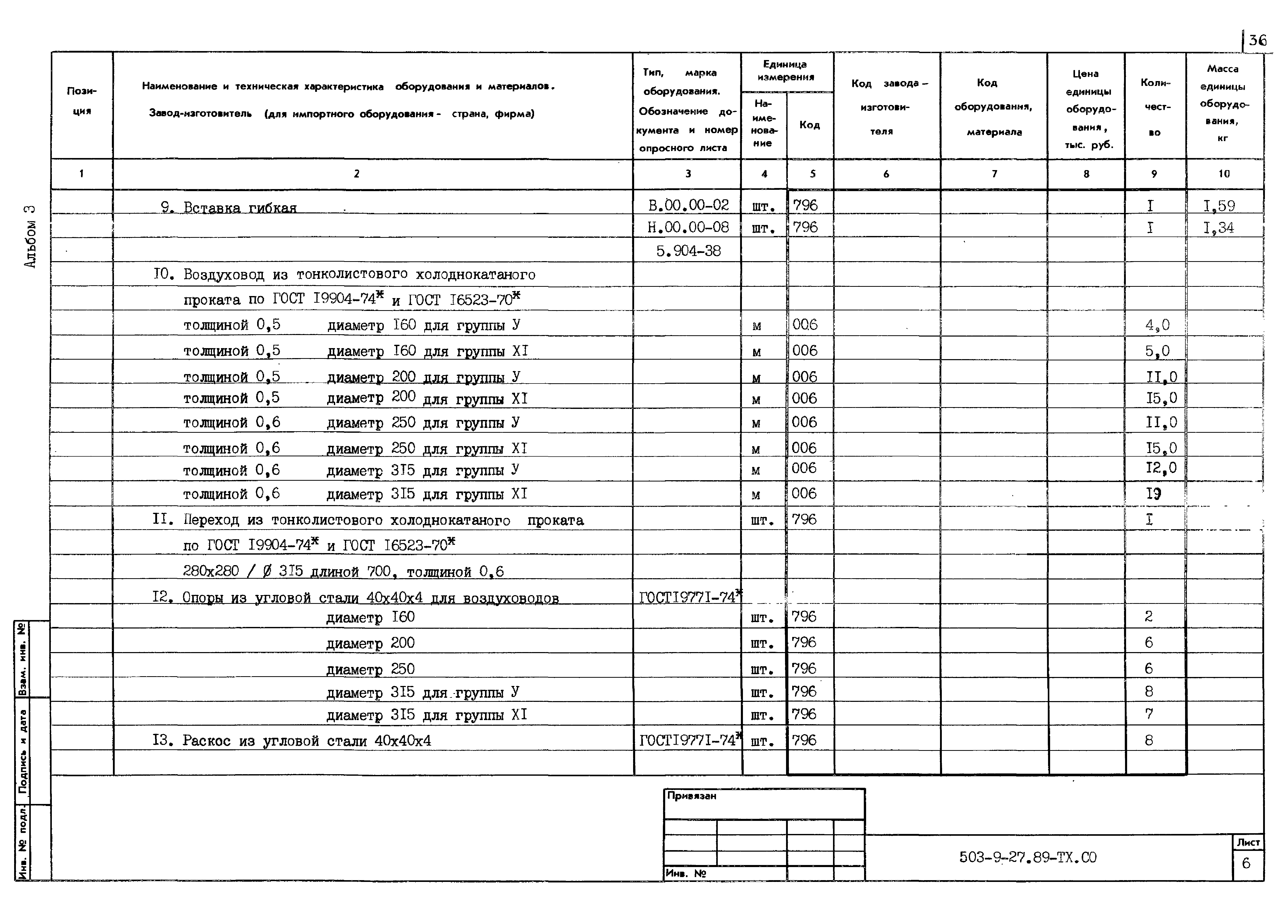 Типовой проект 503-9-27.89