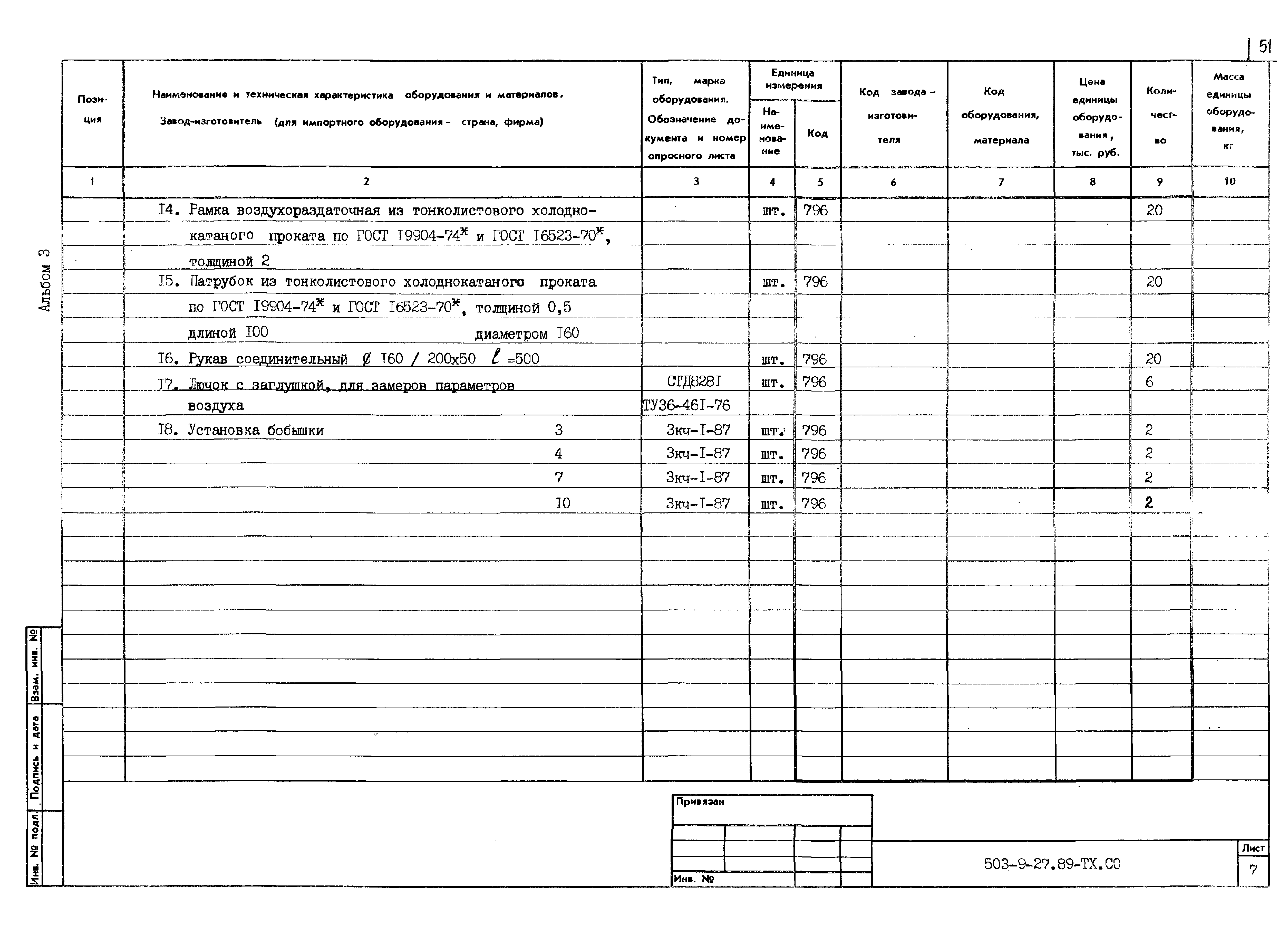 Типовой проект 503-9-27.89