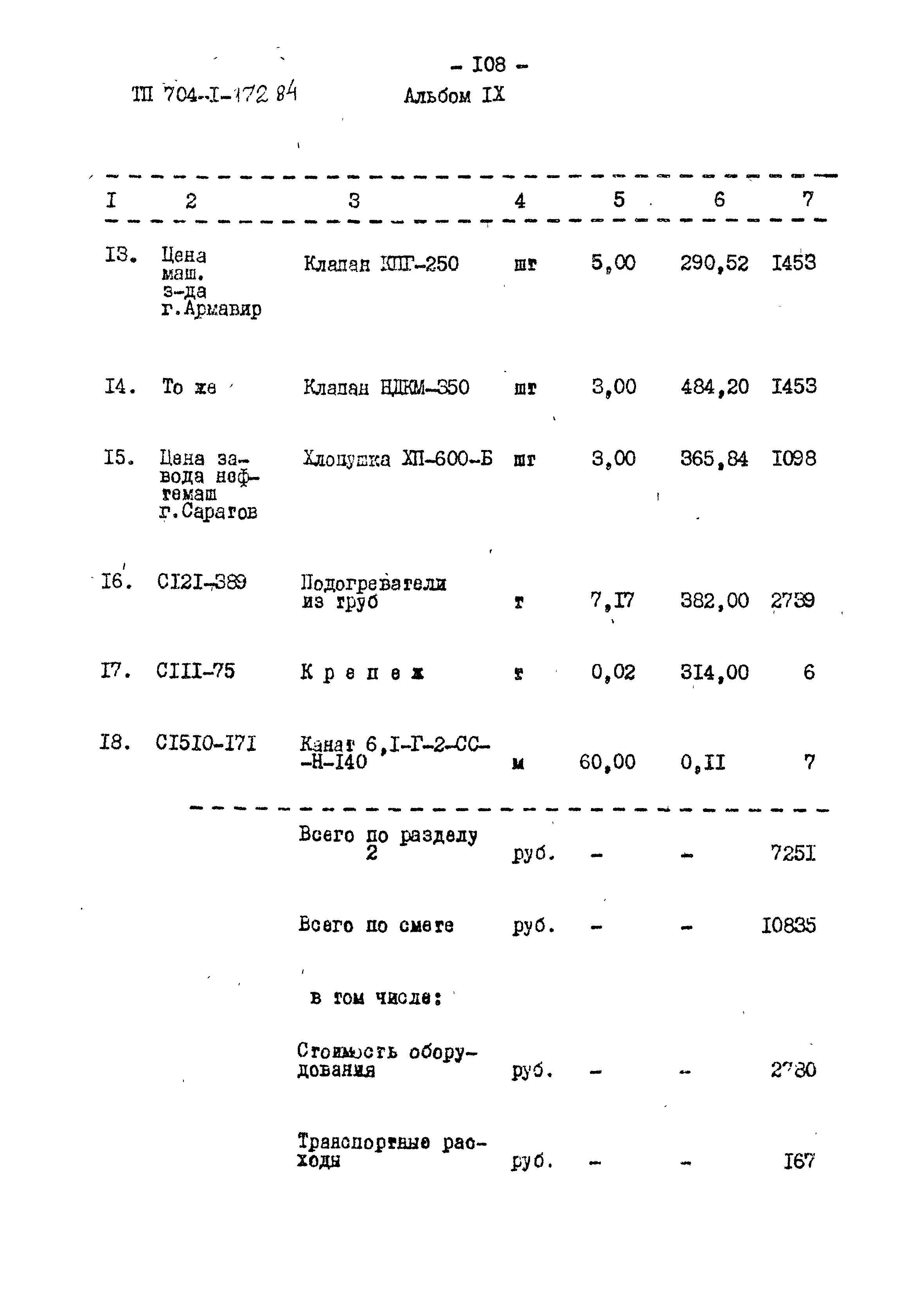 Типовой проект 704-1-172.84