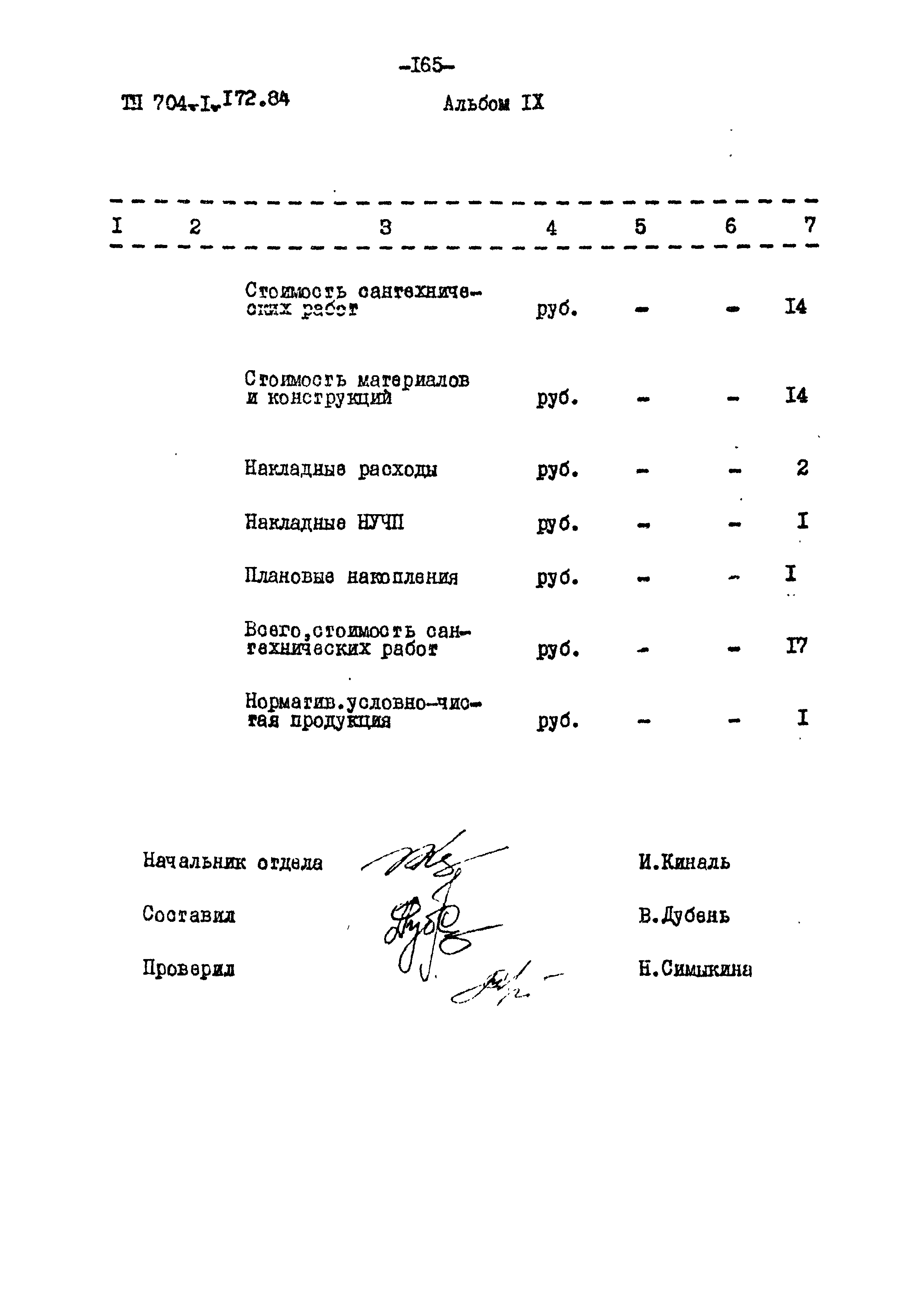 Типовой проект 704-1-172.84