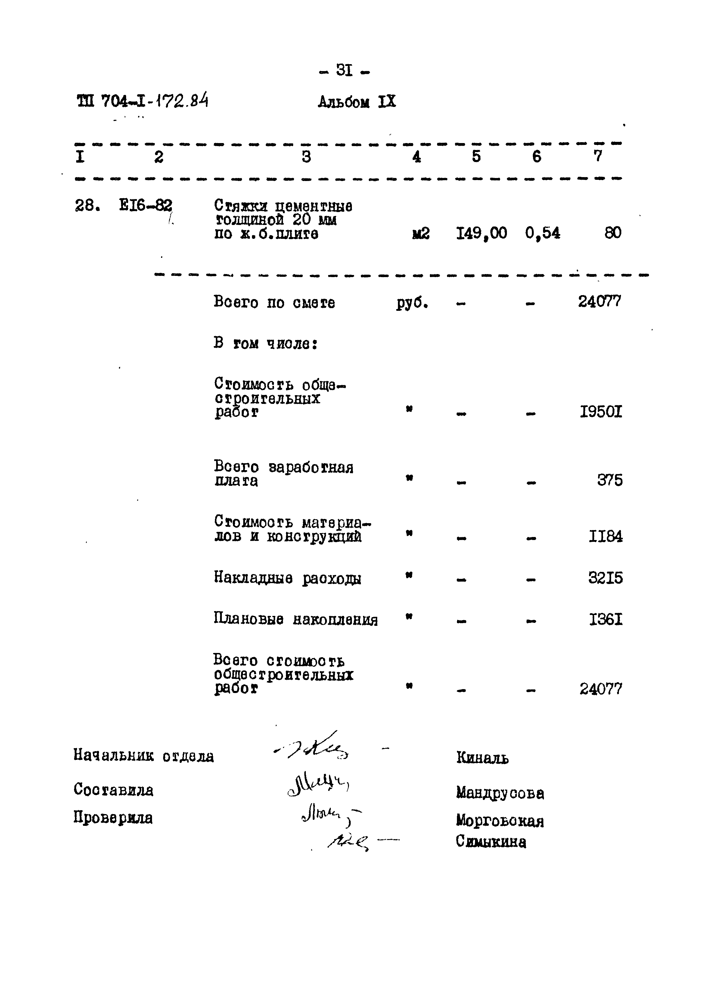 Типовой проект 704-1-172.84