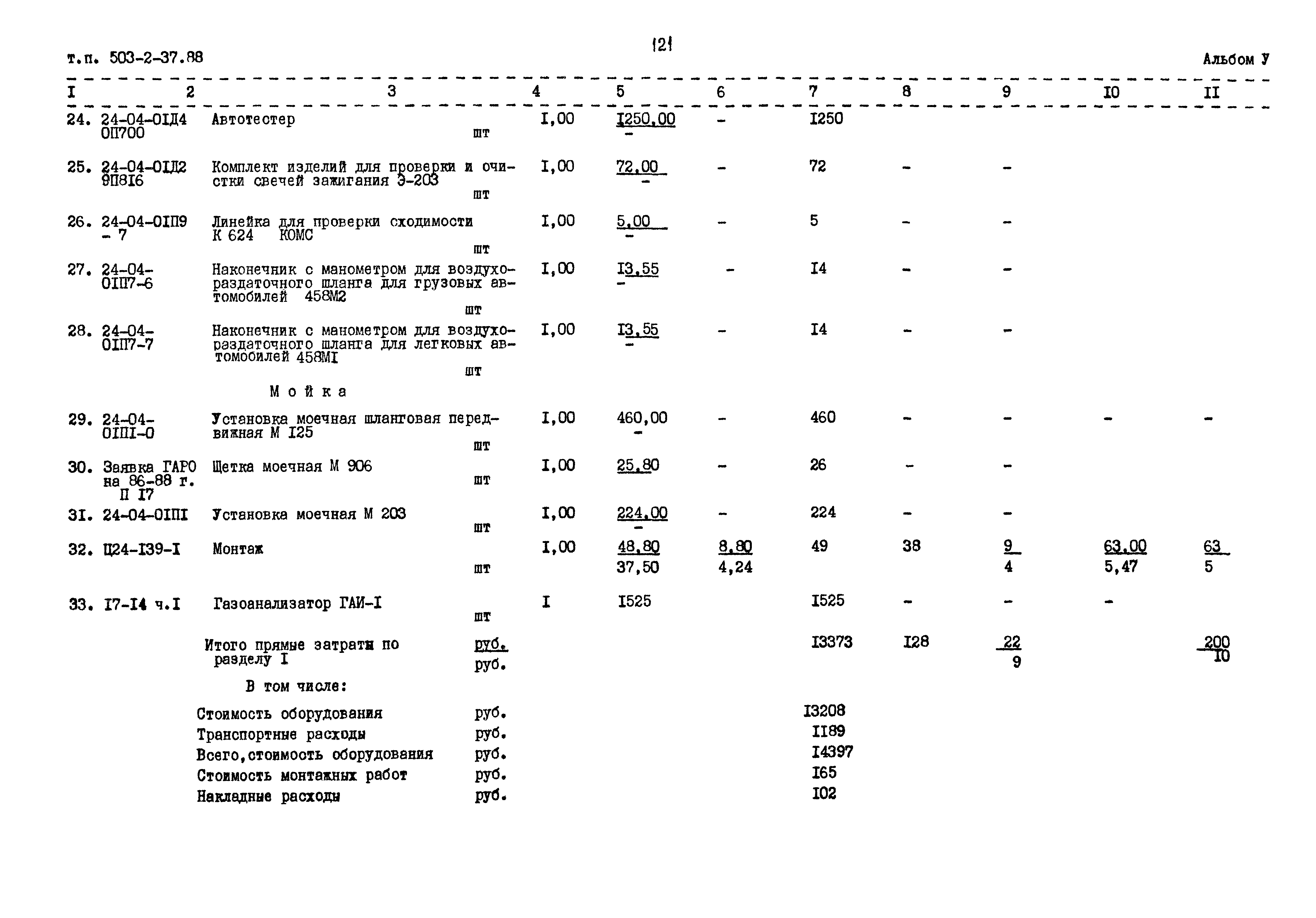 Типовой проект 503-2-37.88