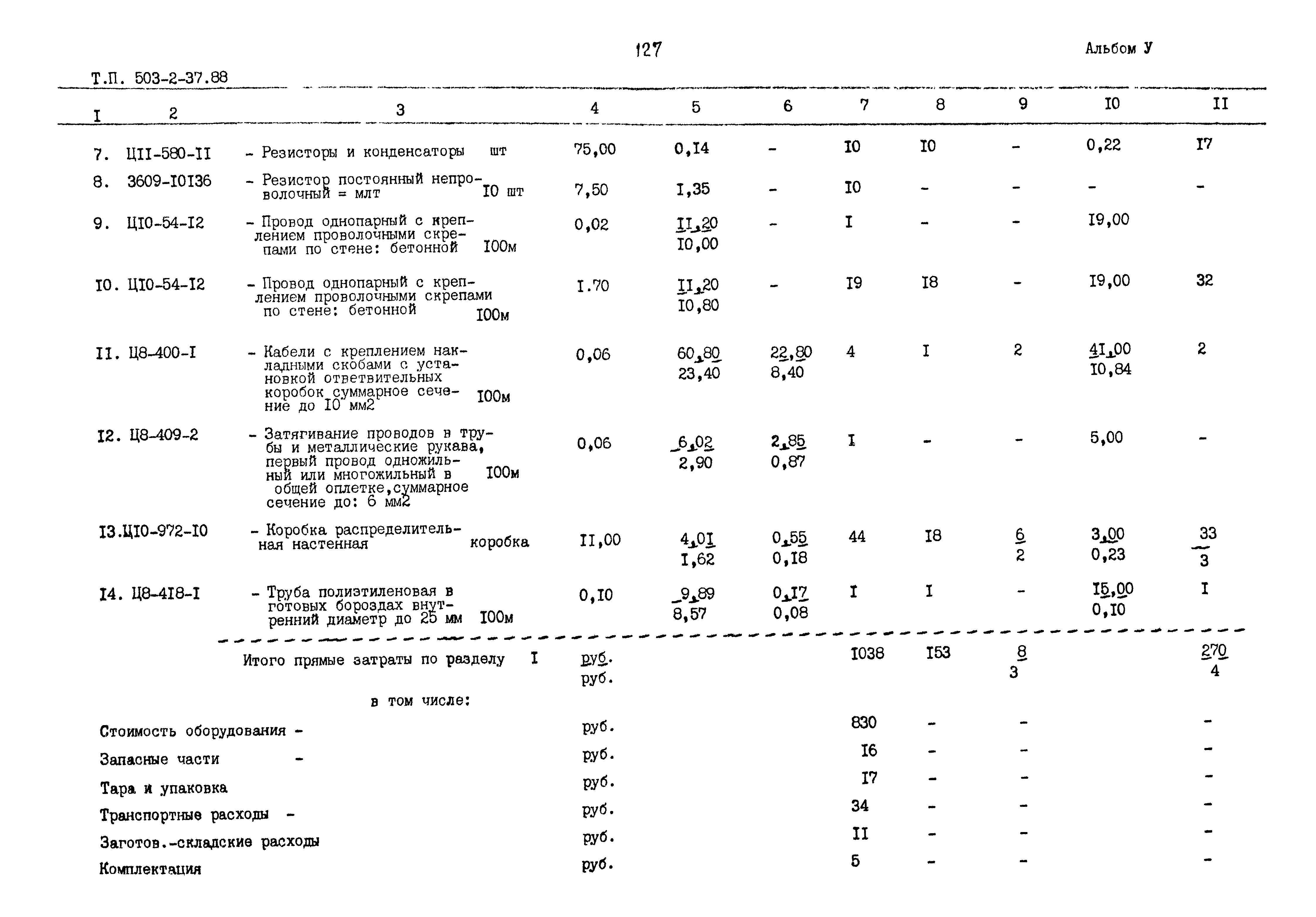 Типовой проект 503-2-37.88