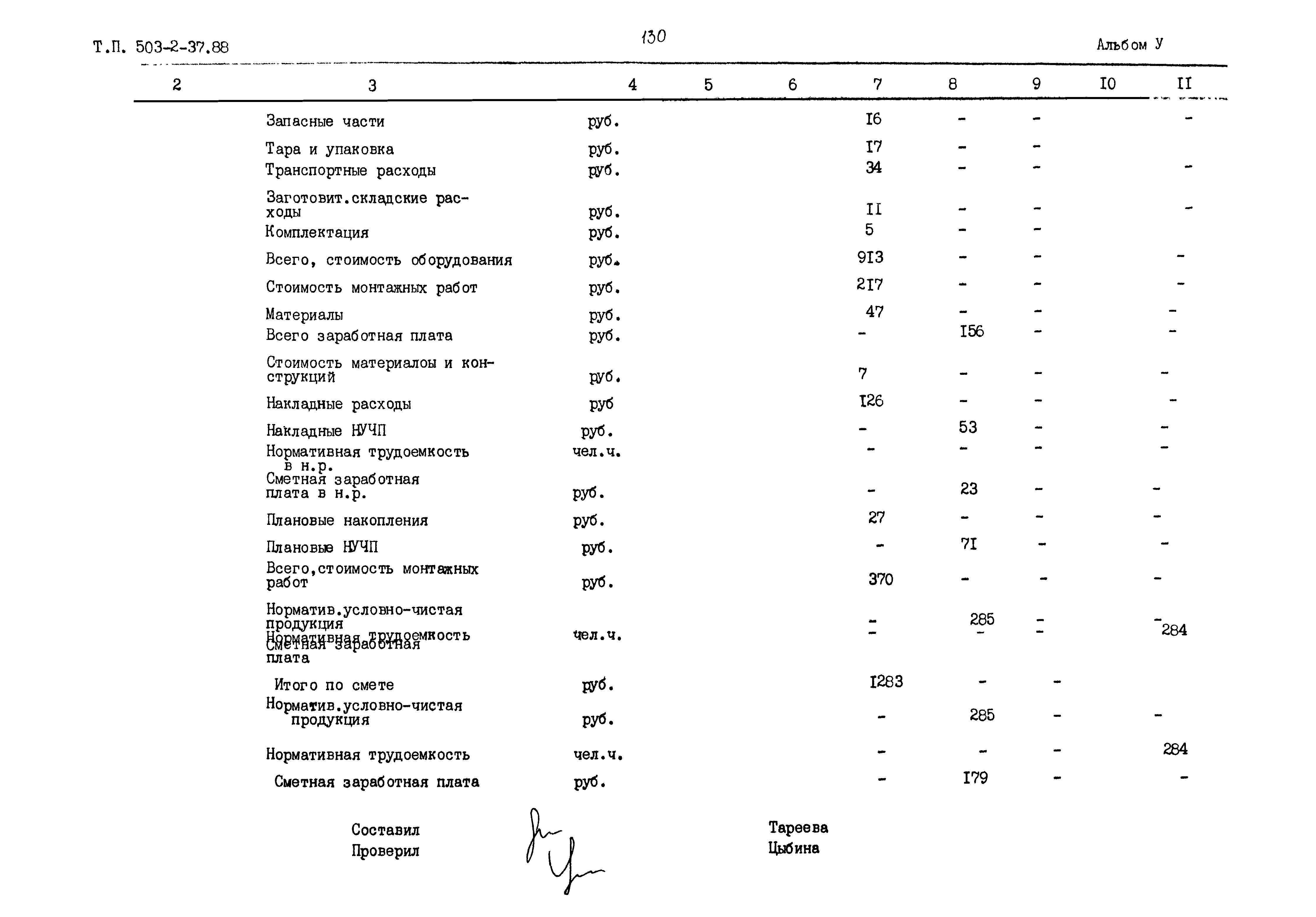 Типовой проект 503-2-37.88