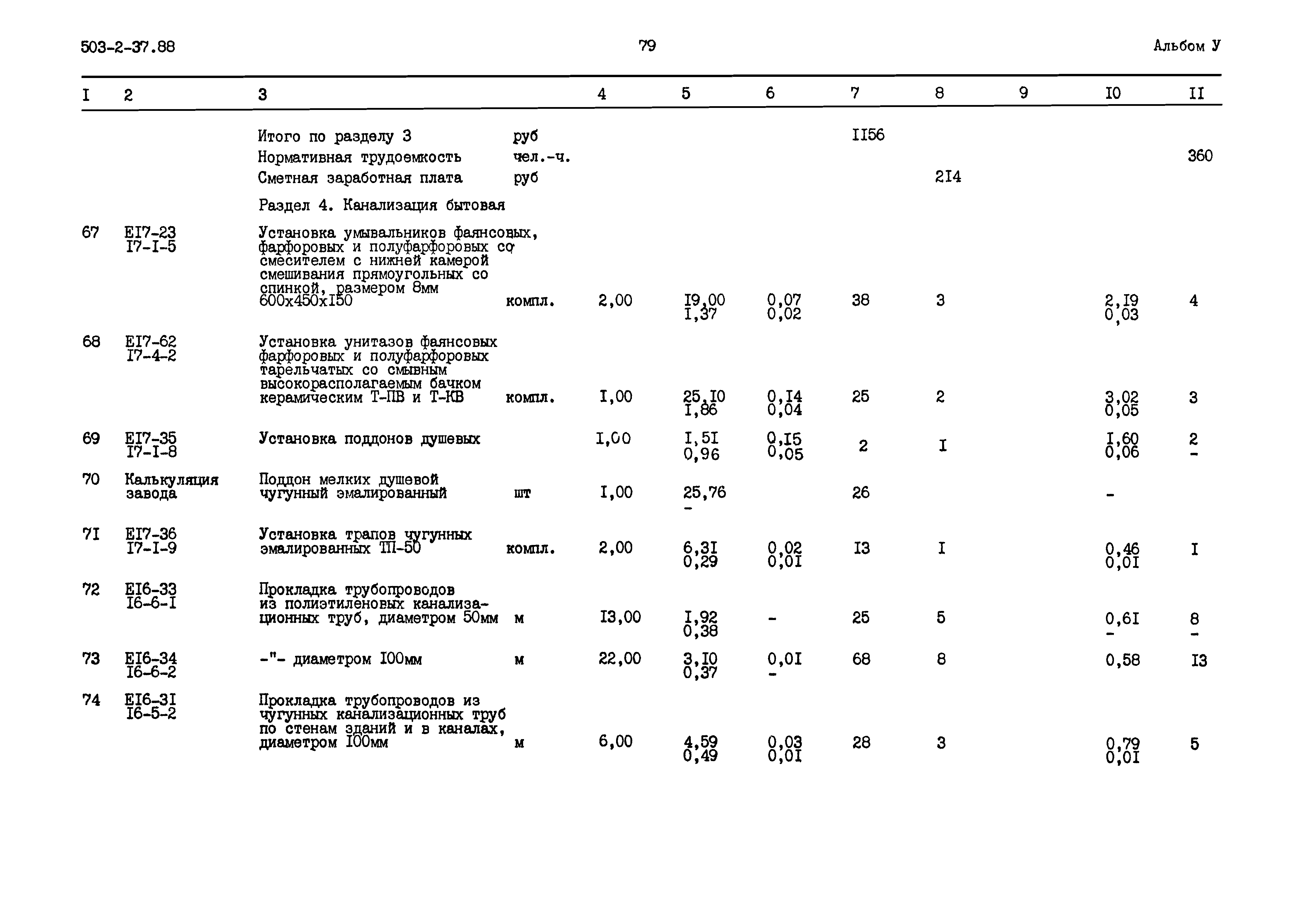 Типовой проект 503-2-37.88