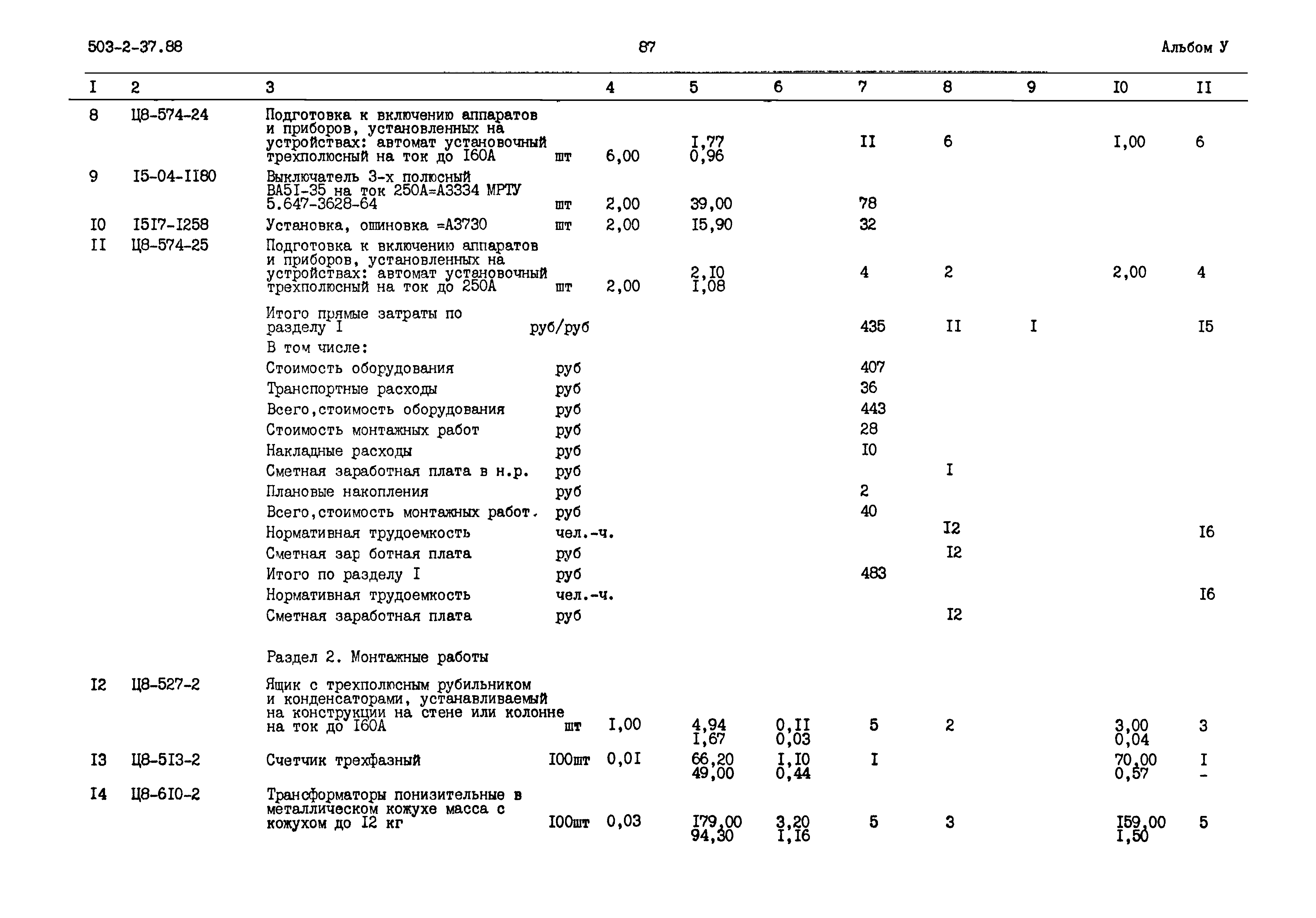 Типовой проект 503-2-37.88