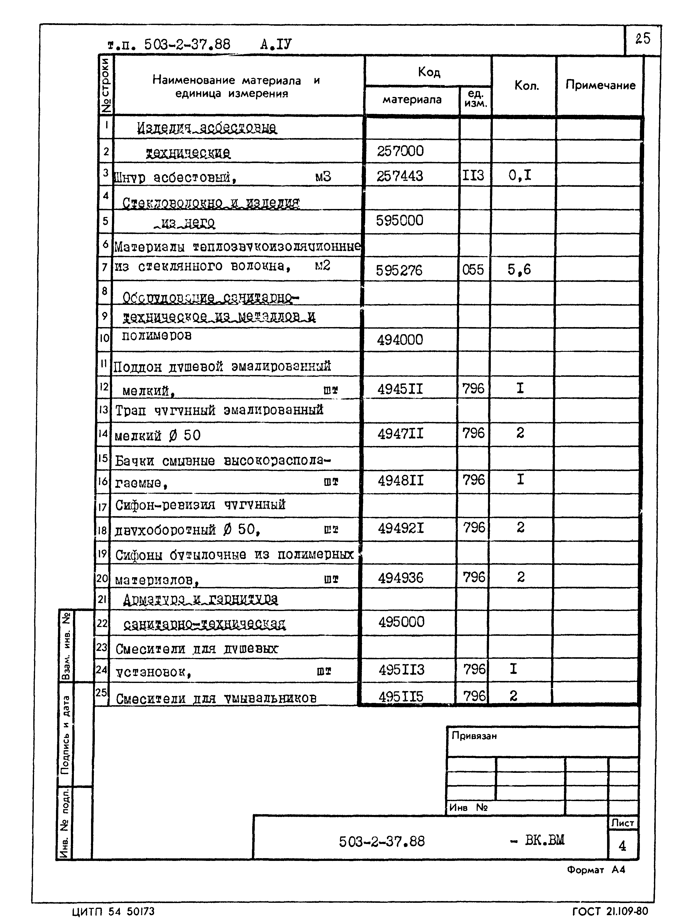 Типовой проект 503-2-37.88