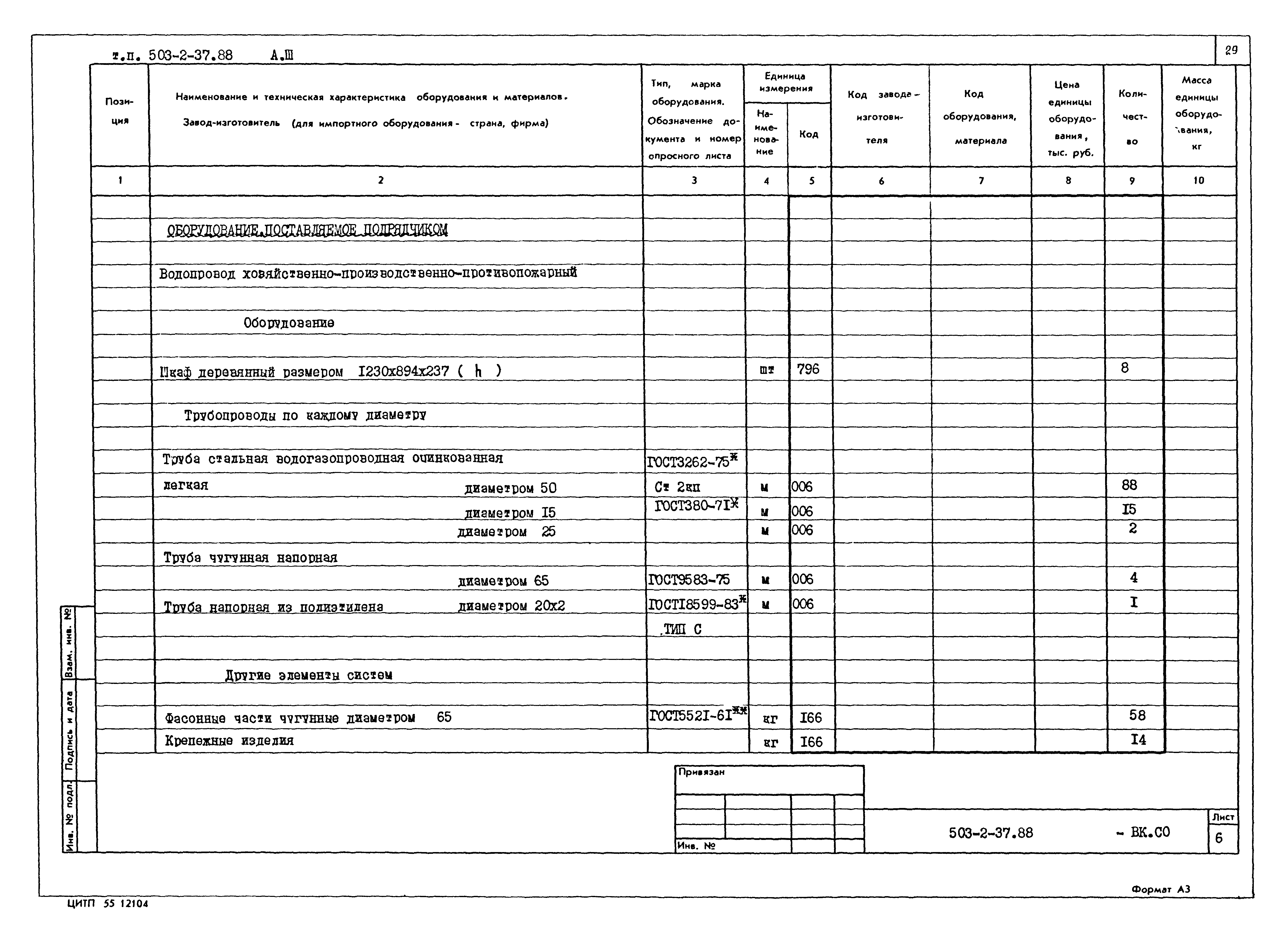 Типовой проект 503-2-37.88