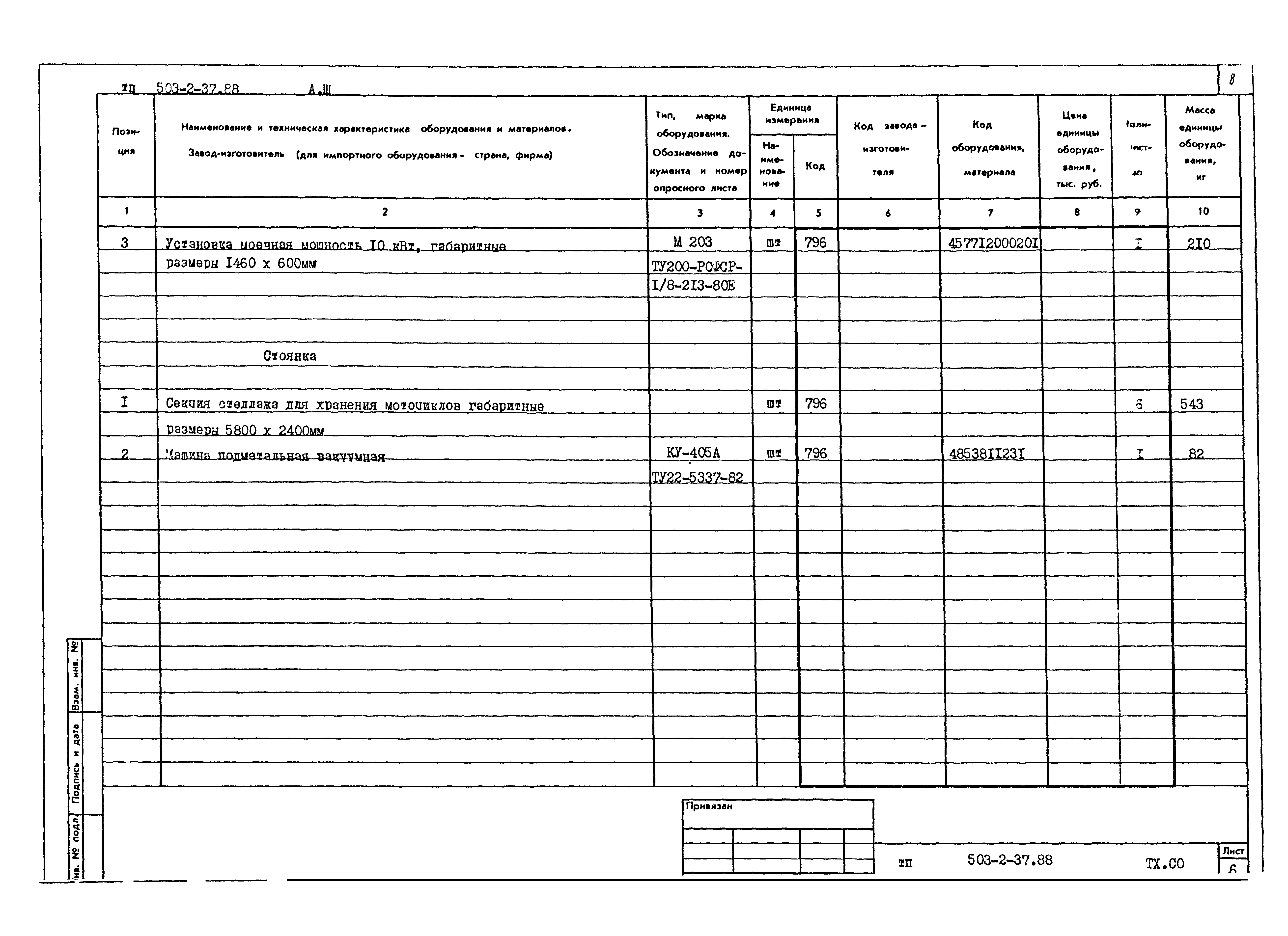 Типовой проект 503-2-37.88