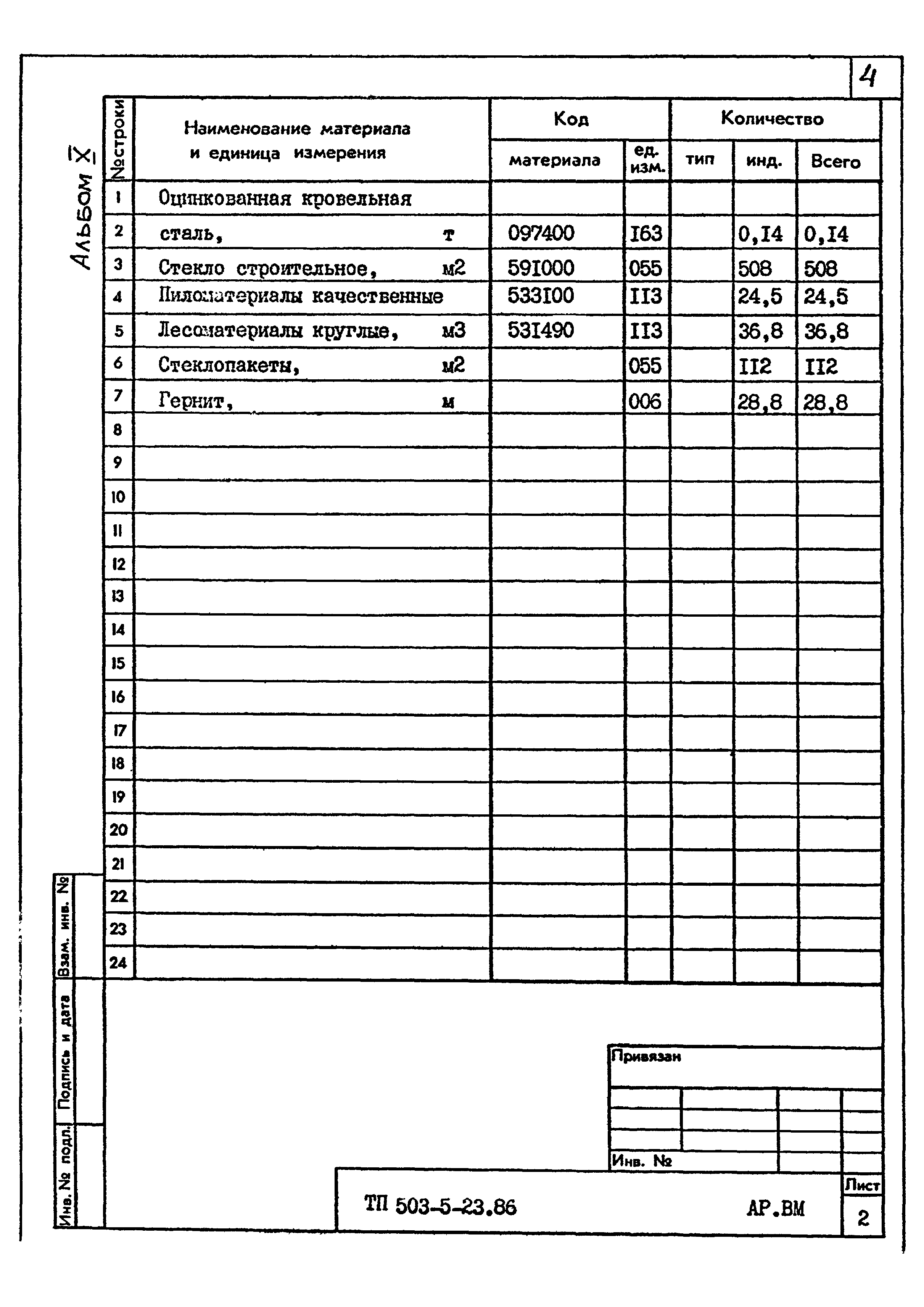 Типовой проект 503-5-23.86