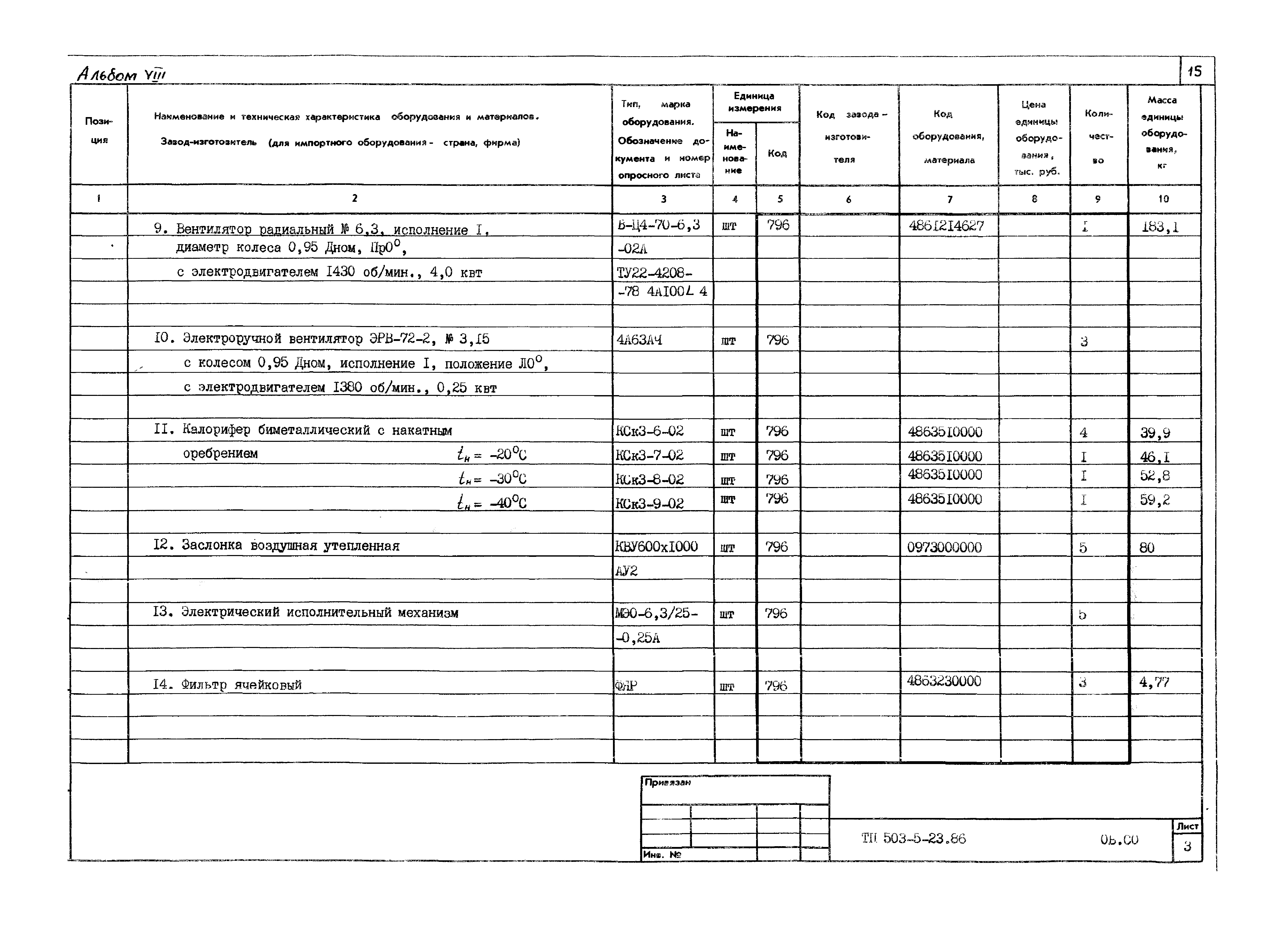 Типовой проект 503-5-23.86