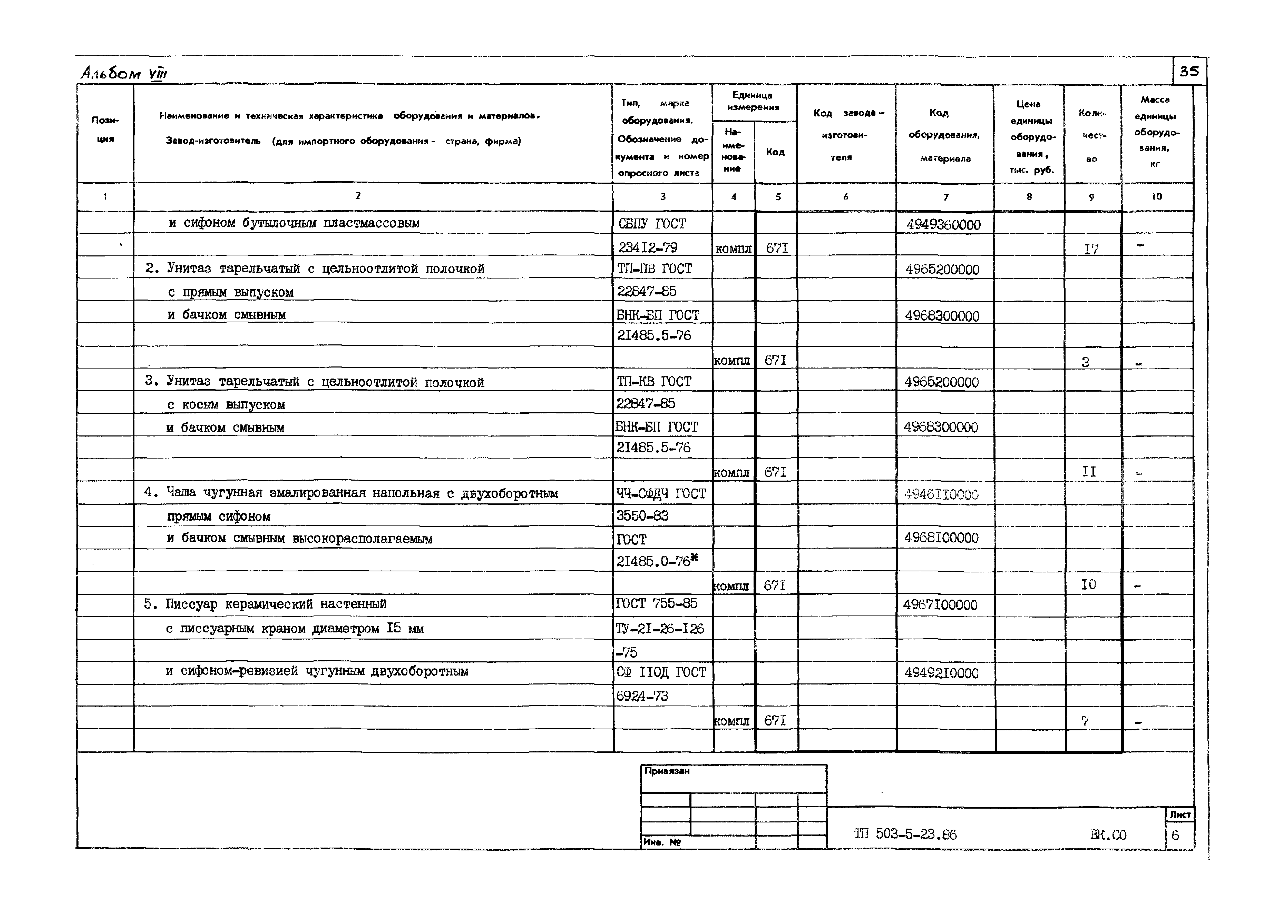 Типовой проект 503-5-23.86