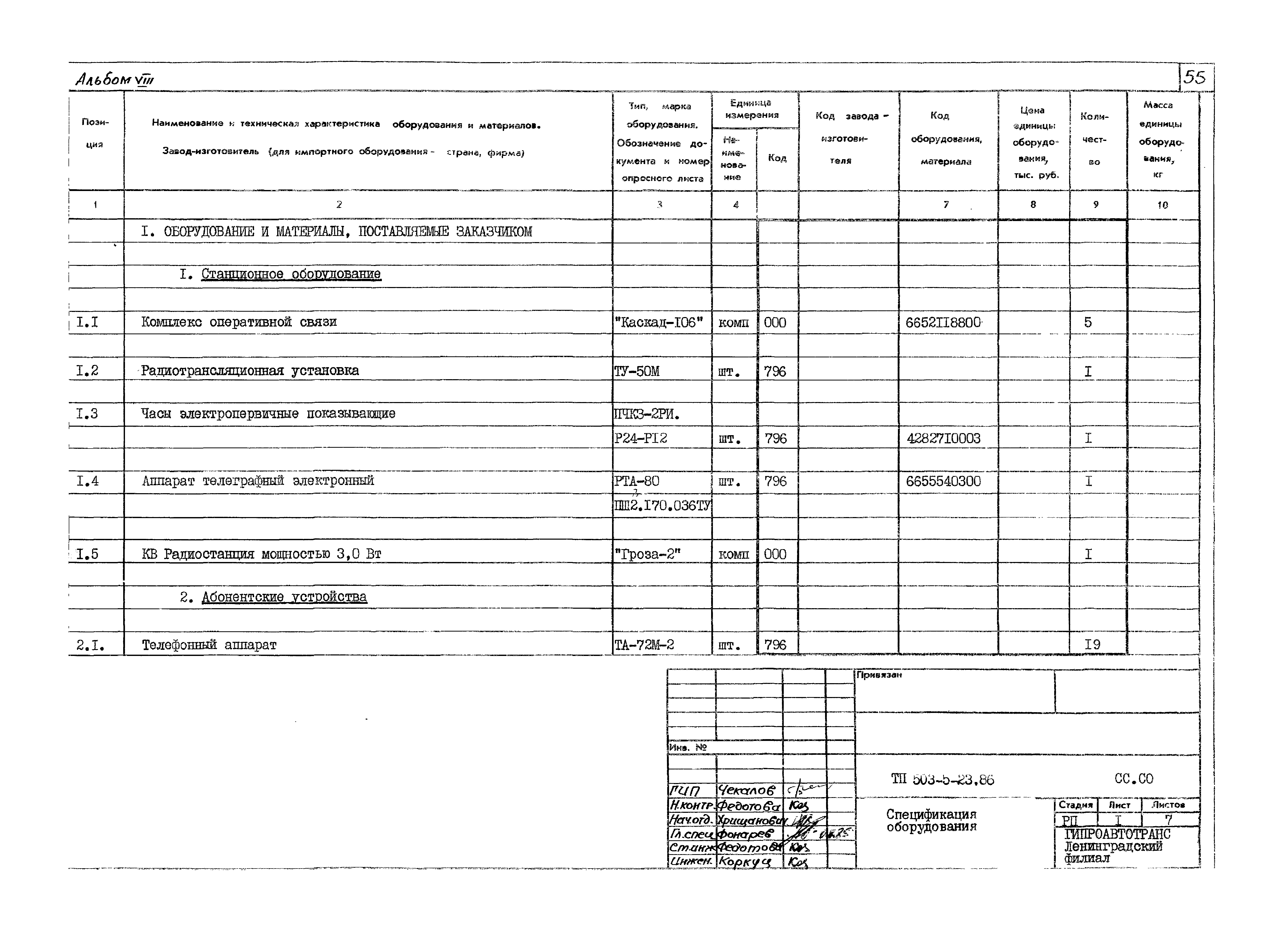 Типовой проект 503-5-23.86