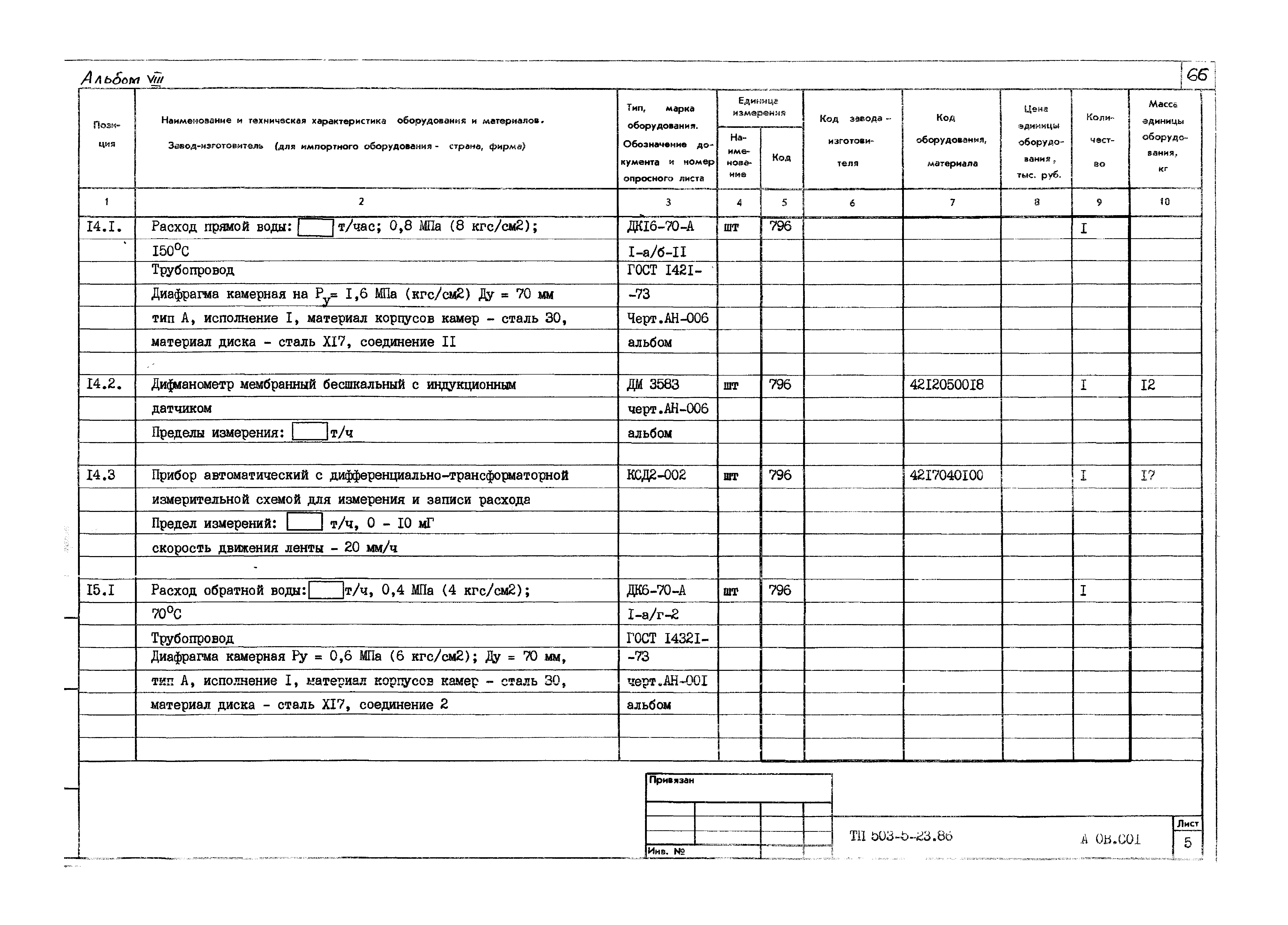 Типовой проект 503-5-23.86