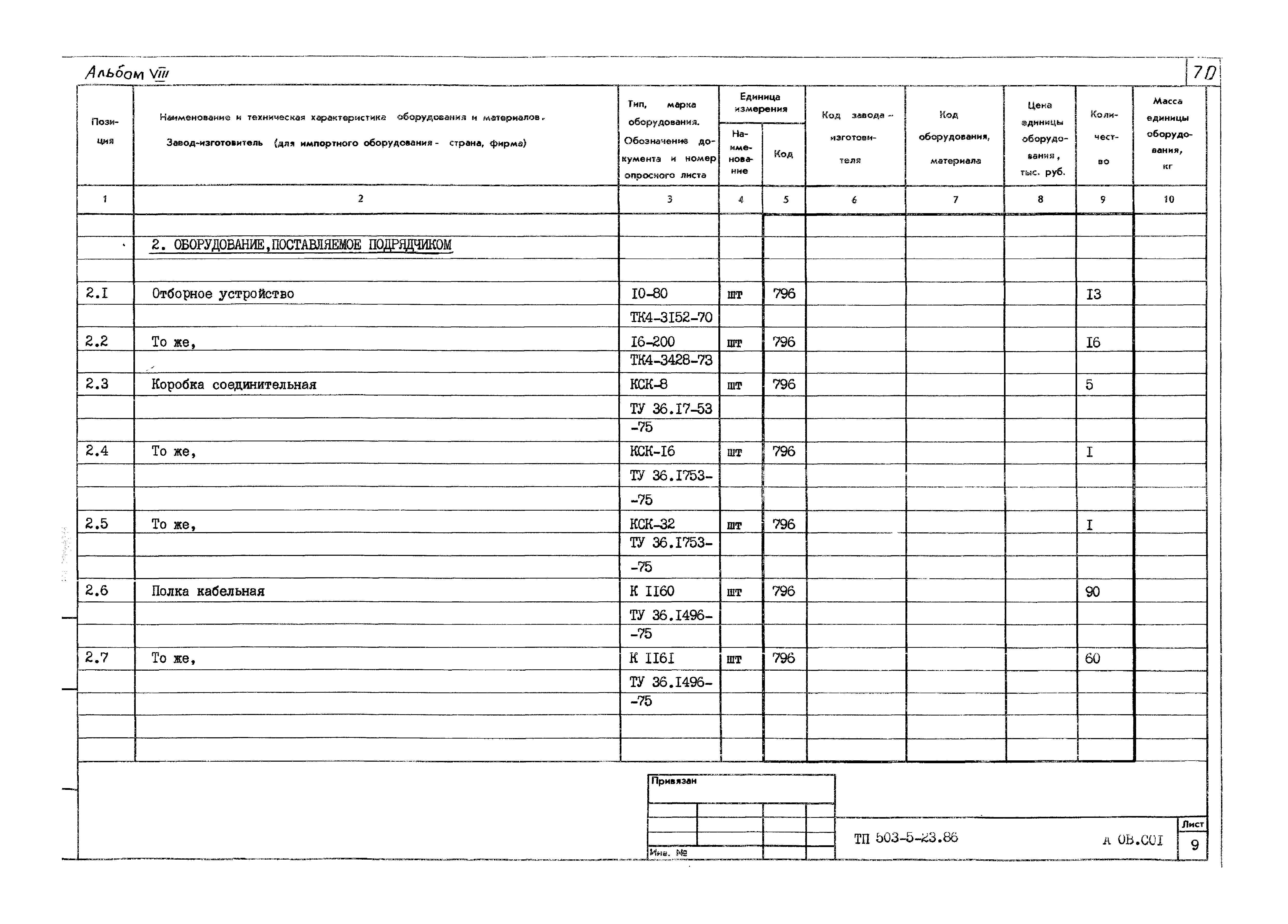 Типовой проект 503-5-23.86