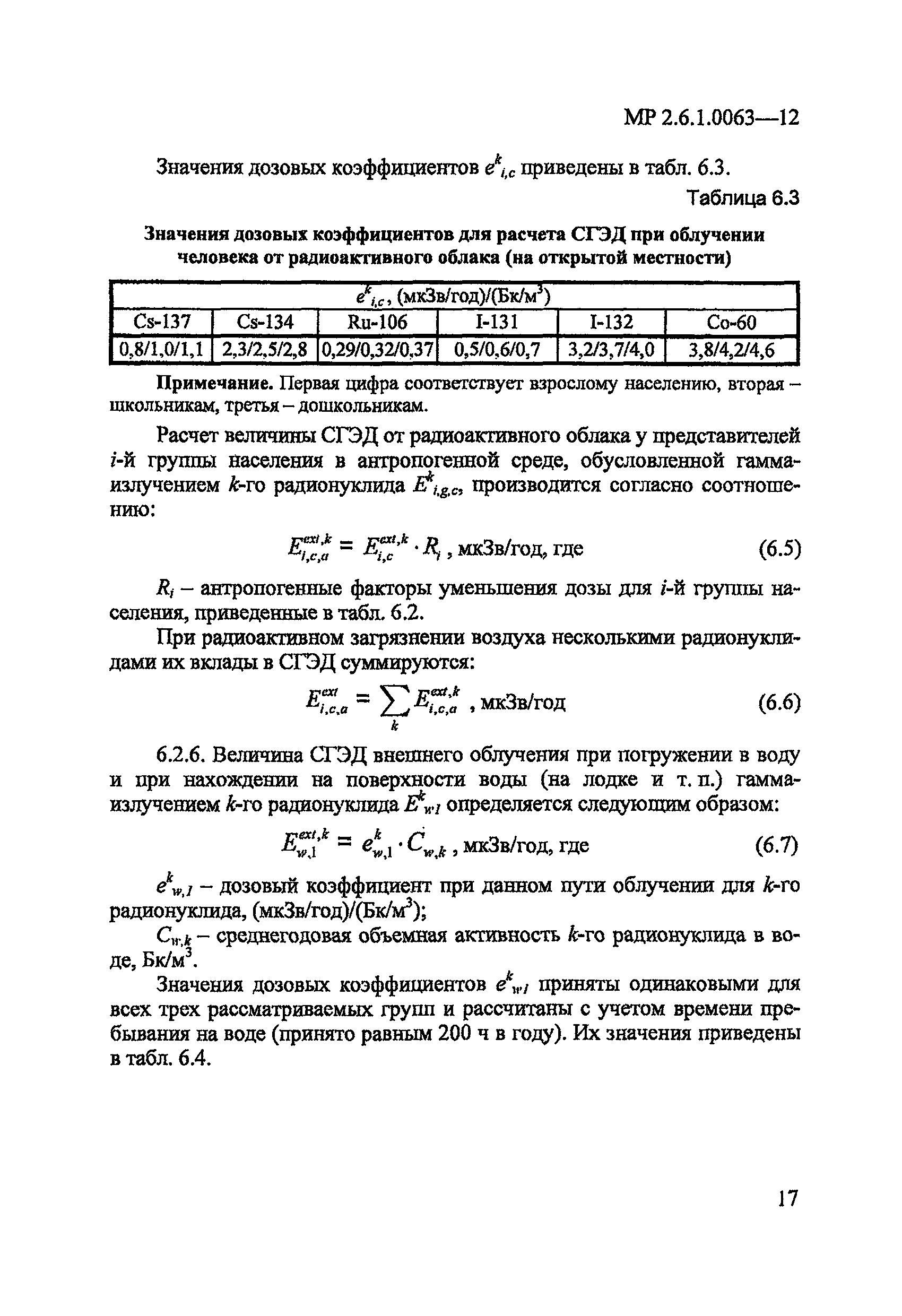 МР 2.6.1.0063-12