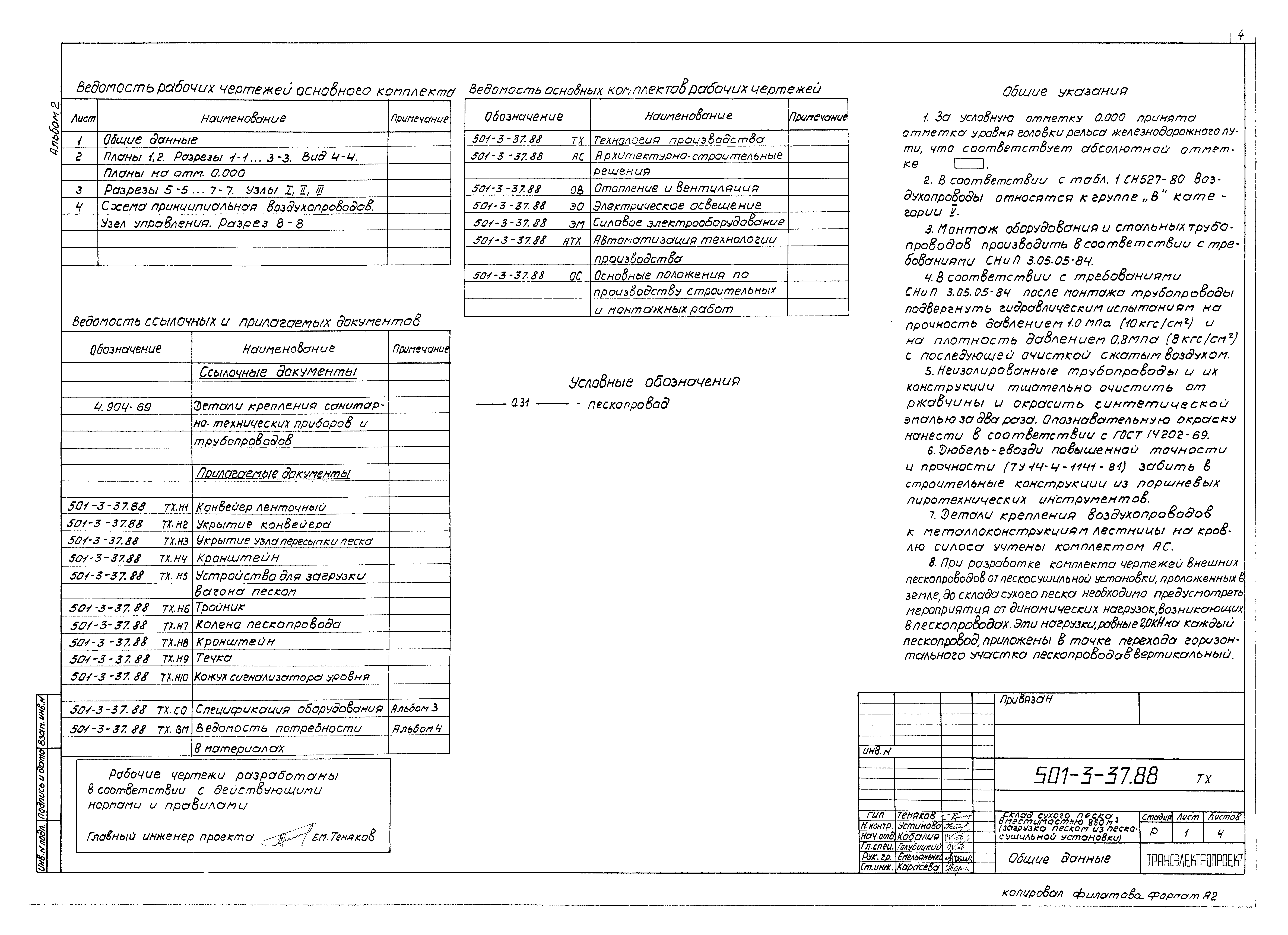 Типовой проект 501-3-37.88