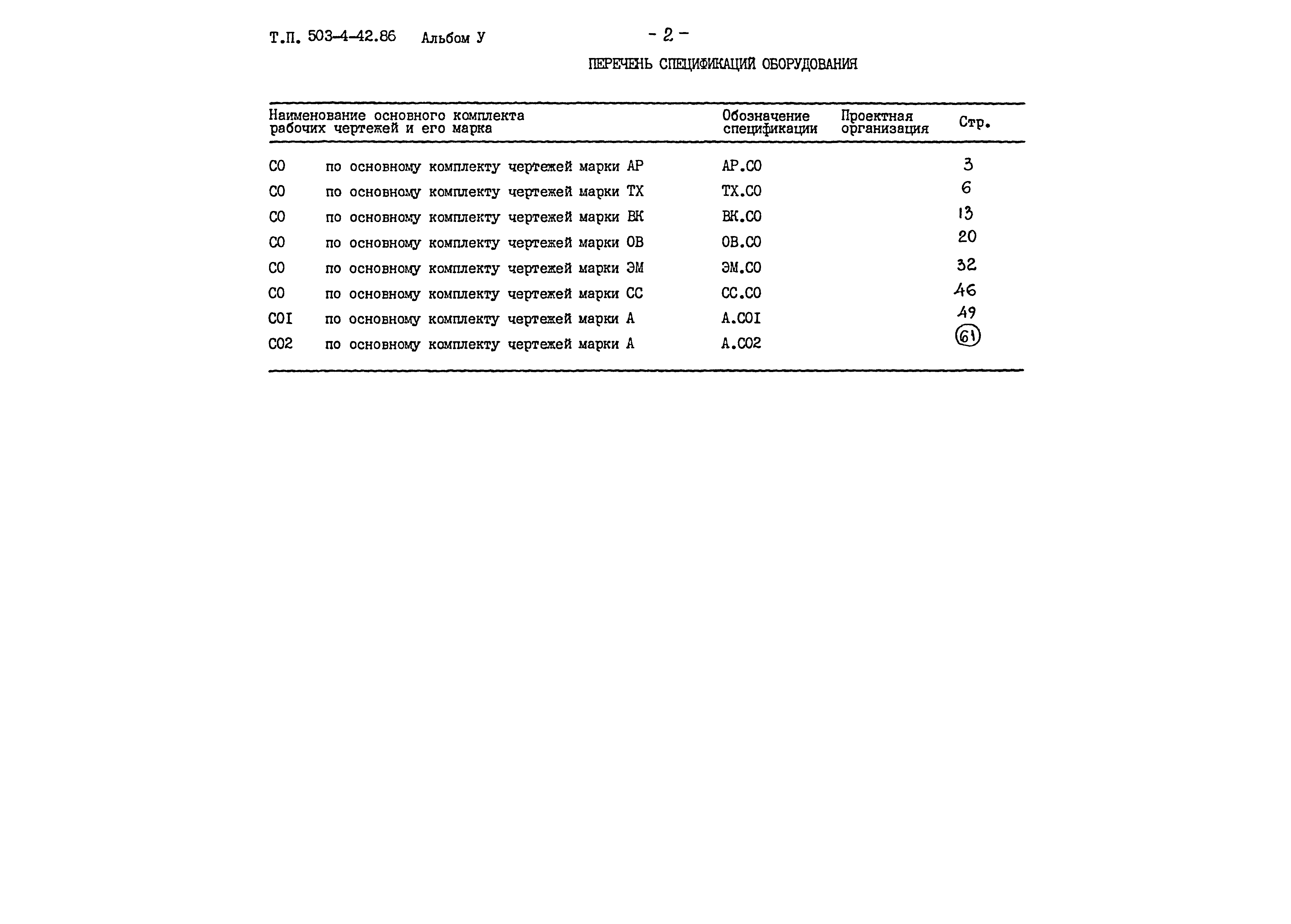 Типовой проект 503-4-42.86